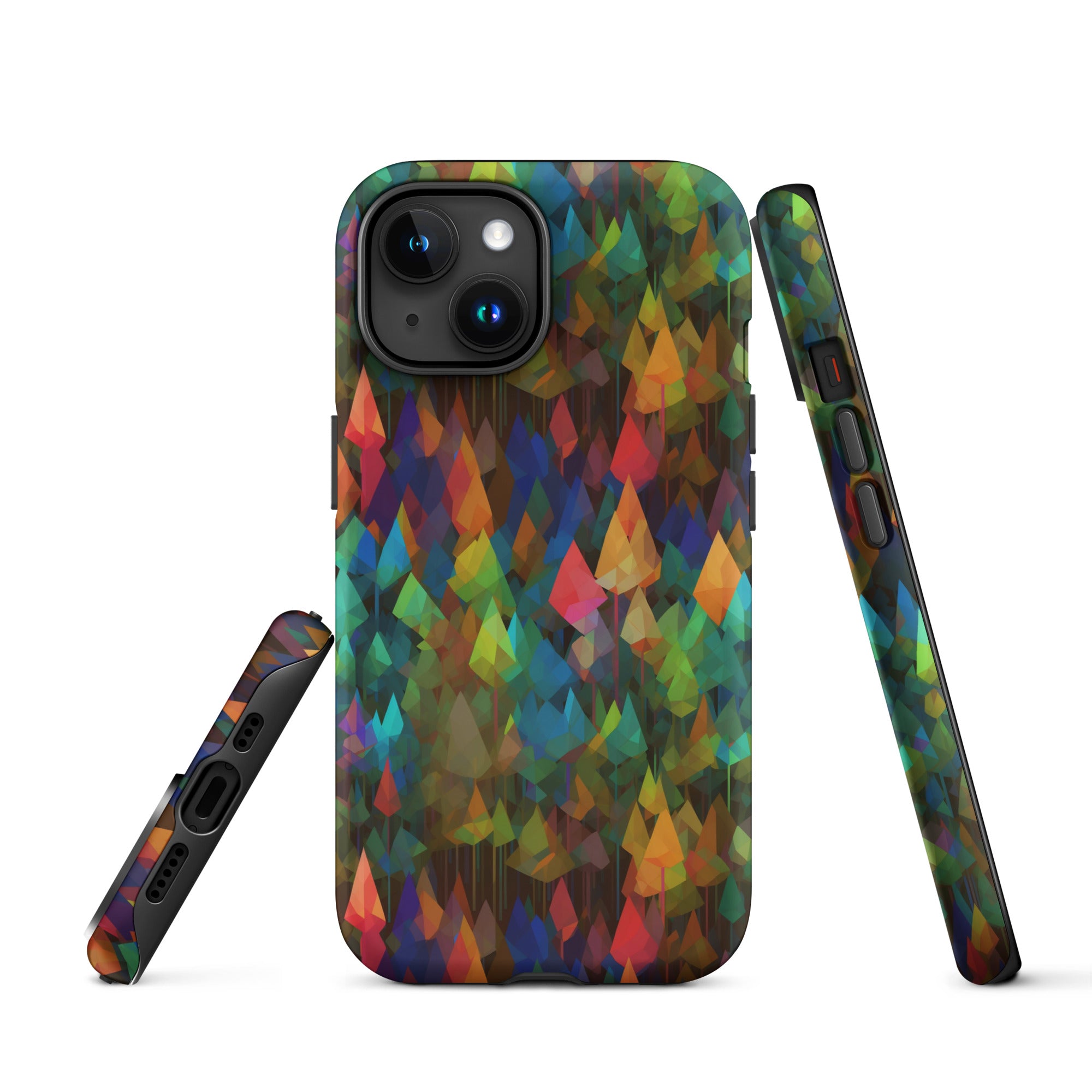 Tough Case for iPhone® Rainbow Forest Pattern II