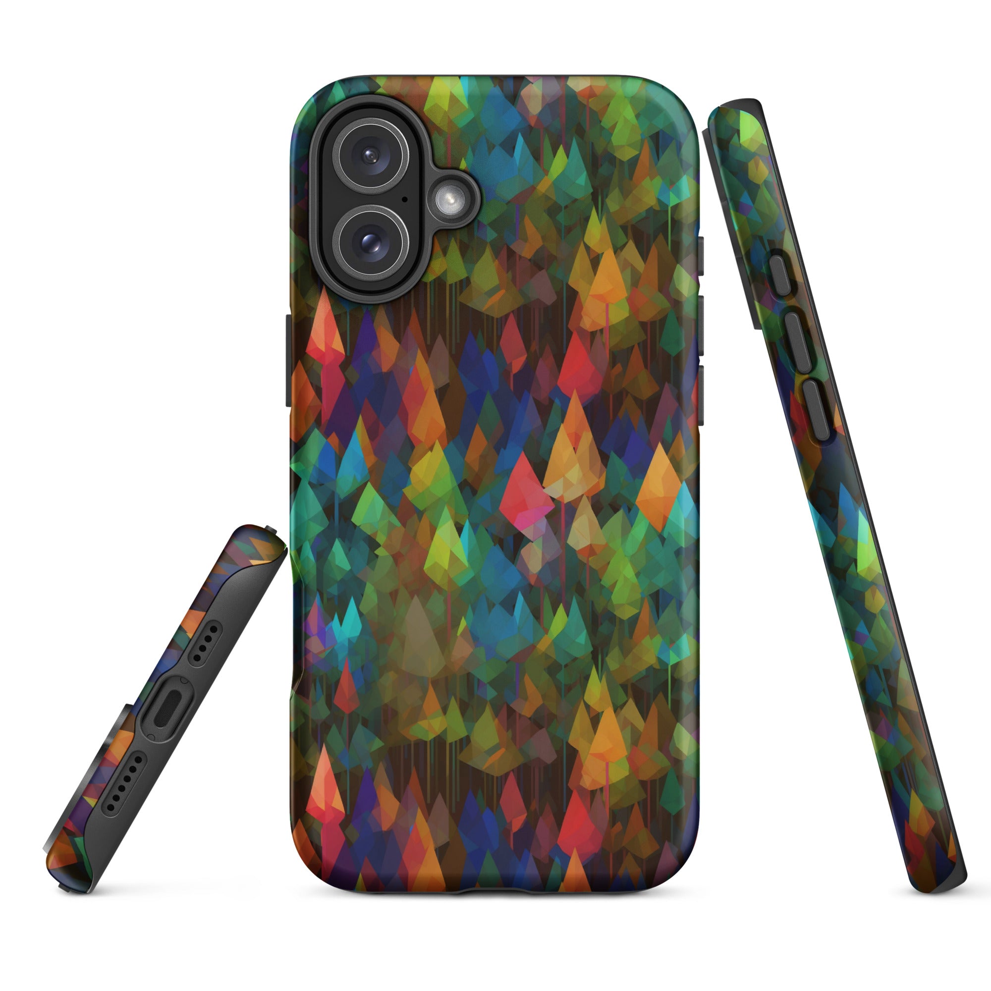 Tough Case for iPhone® Rainbow Forest Pattern II