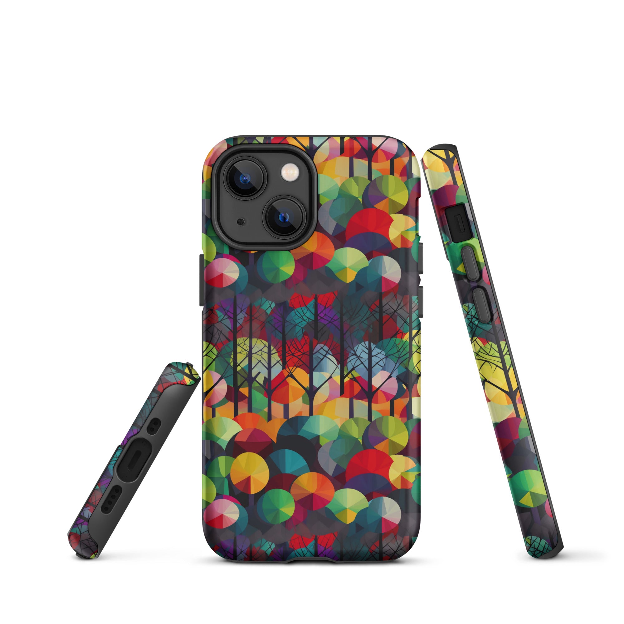 Tough Case for iPhone® Rainbow Forest Pattern III