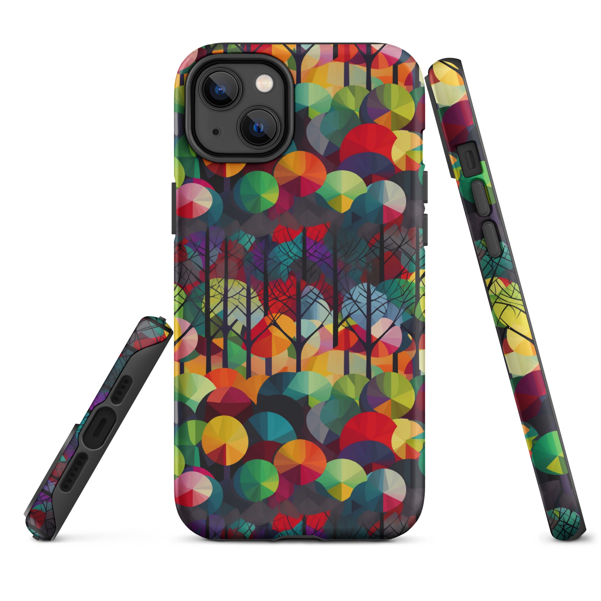 Tough Case for iPhone® Rainbow Forest Pattern III
