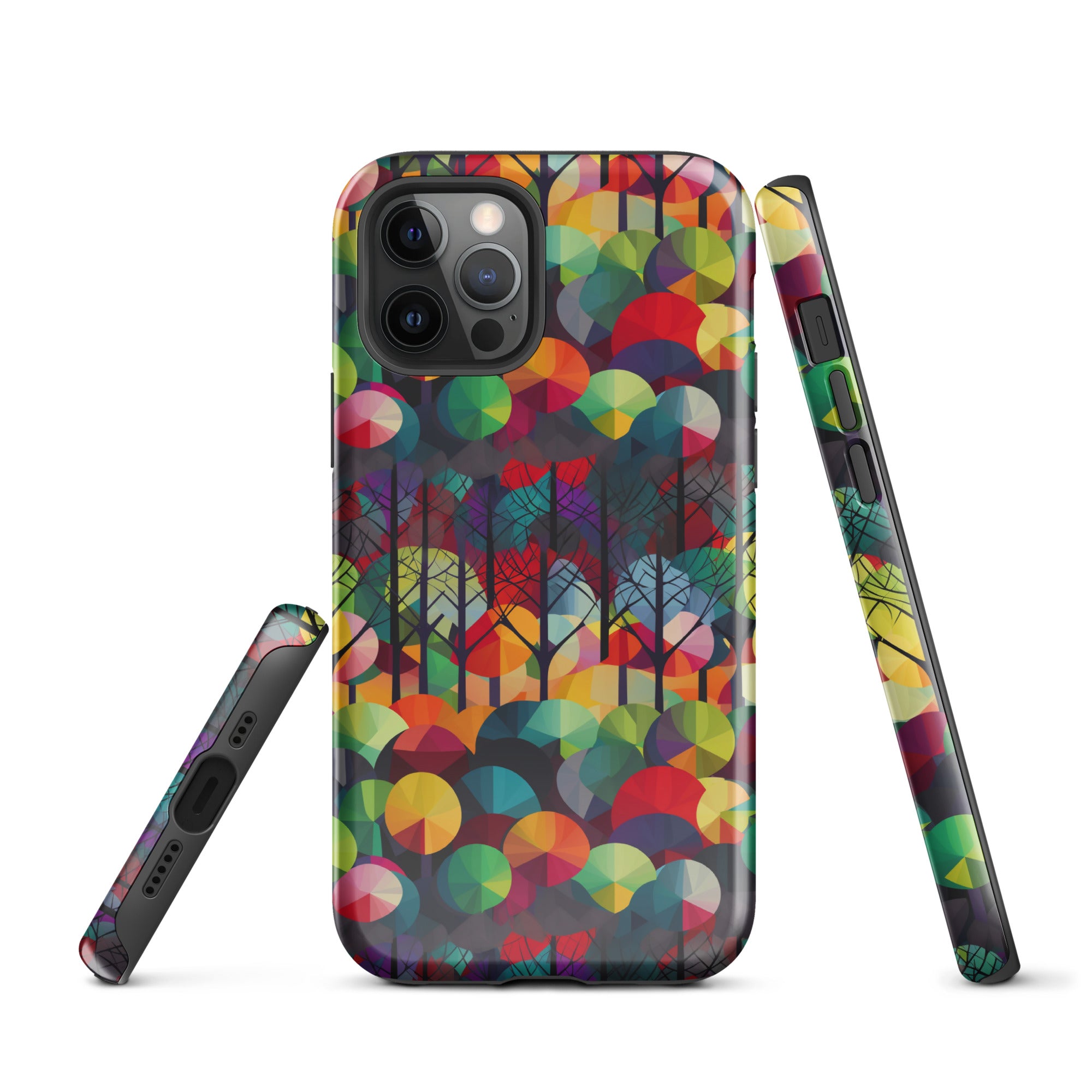Tough Case for iPhone® Rainbow Forest Pattern III