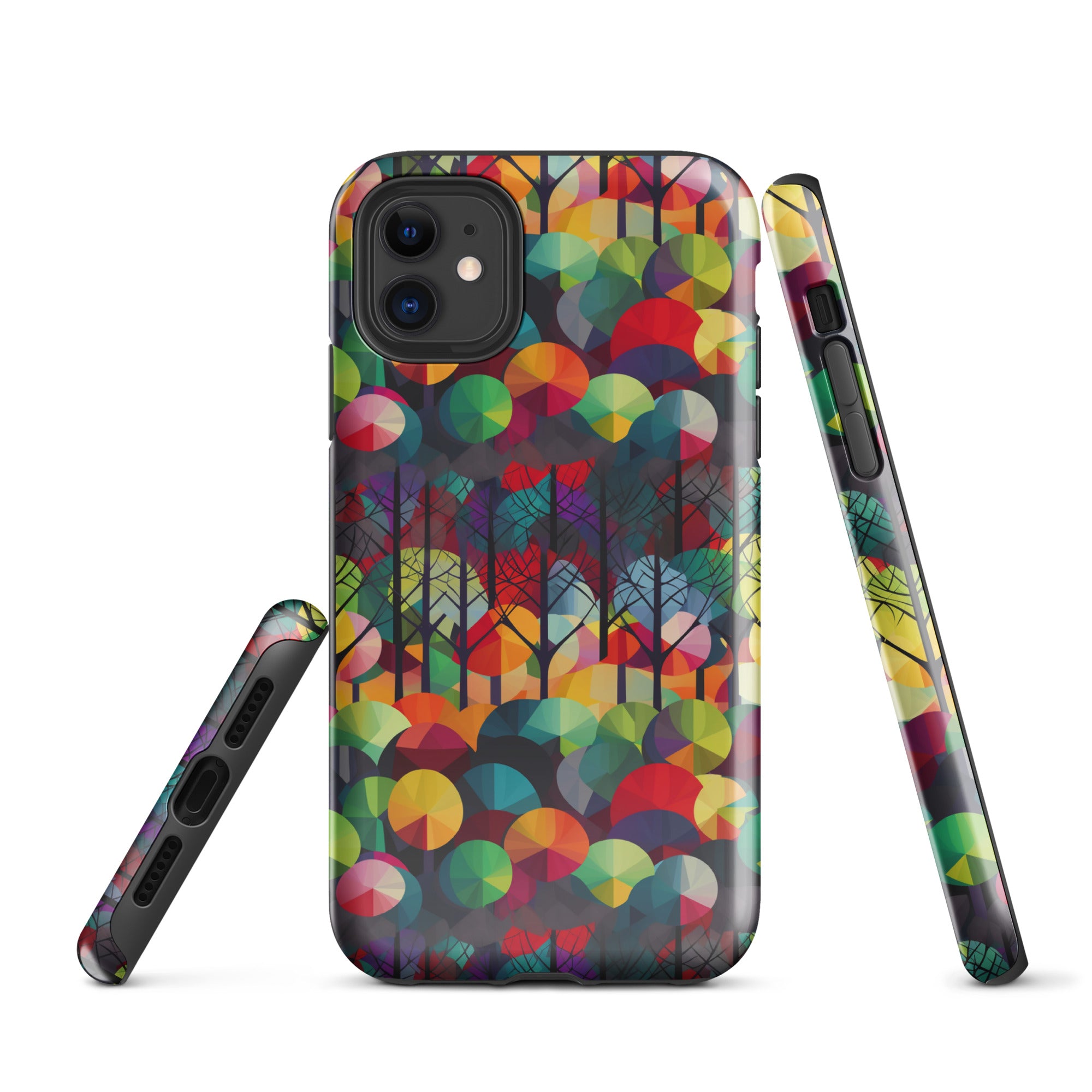 Tough Case for iPhone® Rainbow Forest Pattern III