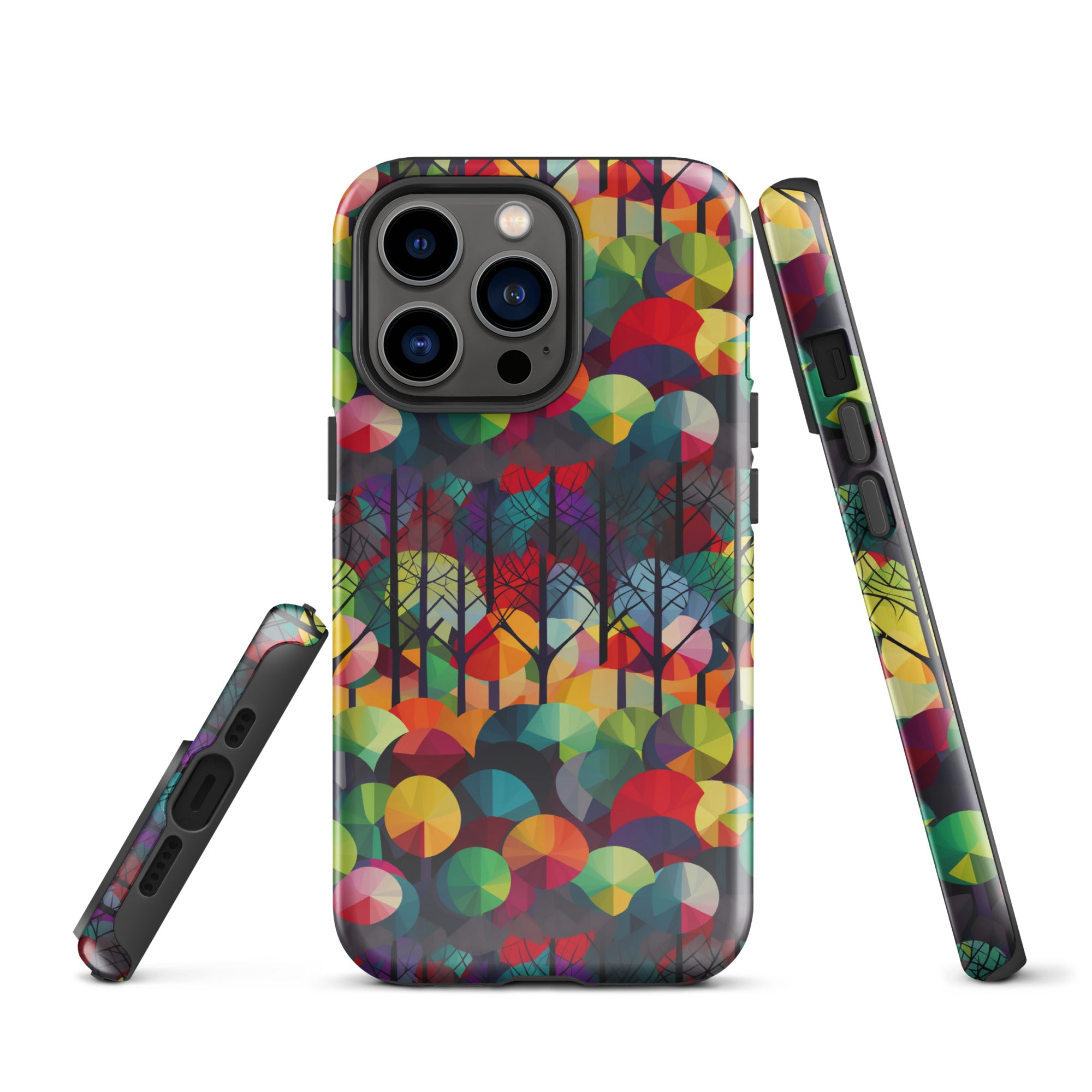 Tough Case for iPhone® Rainbow Forest Pattern III