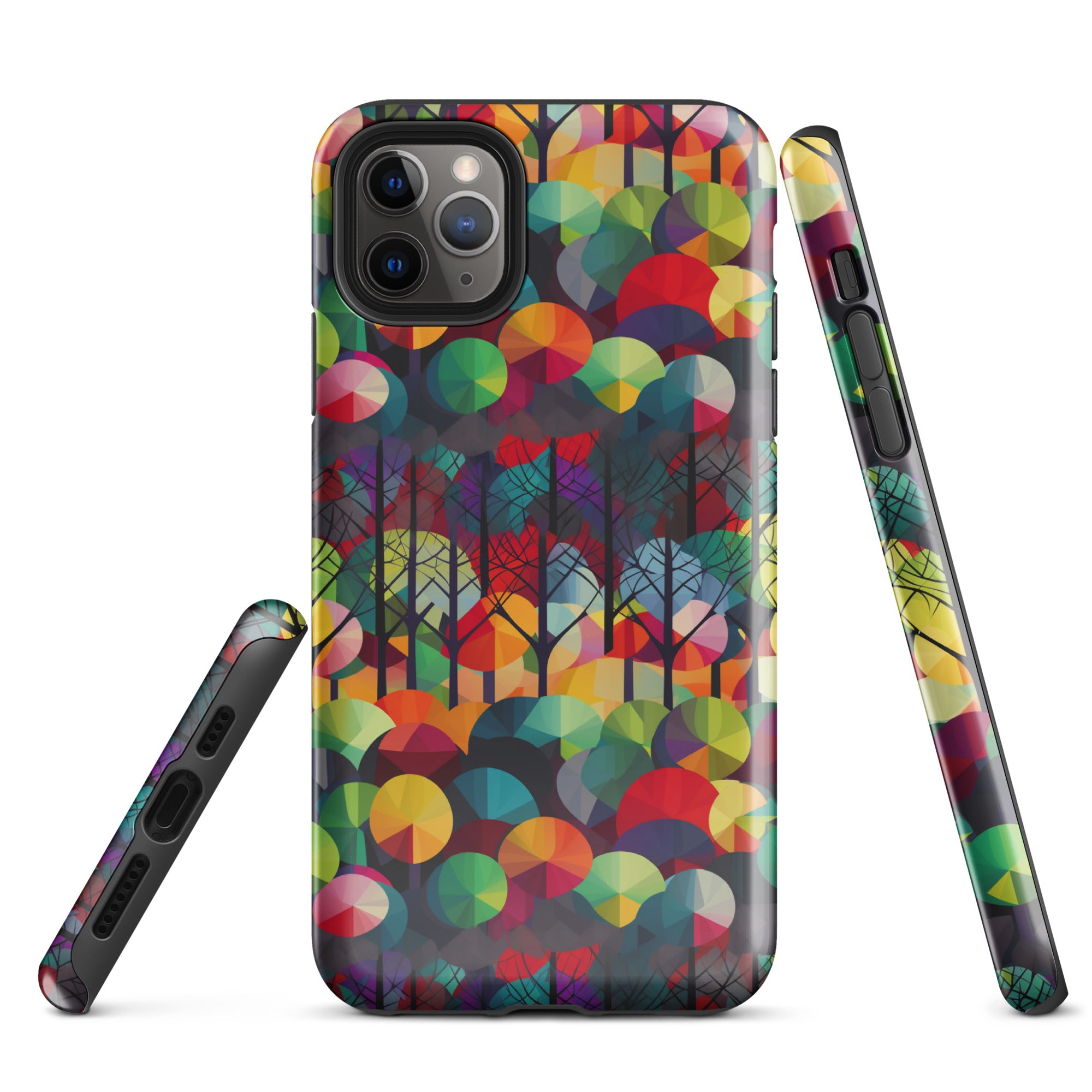 Tough Case for iPhone® Rainbow Forest Pattern III