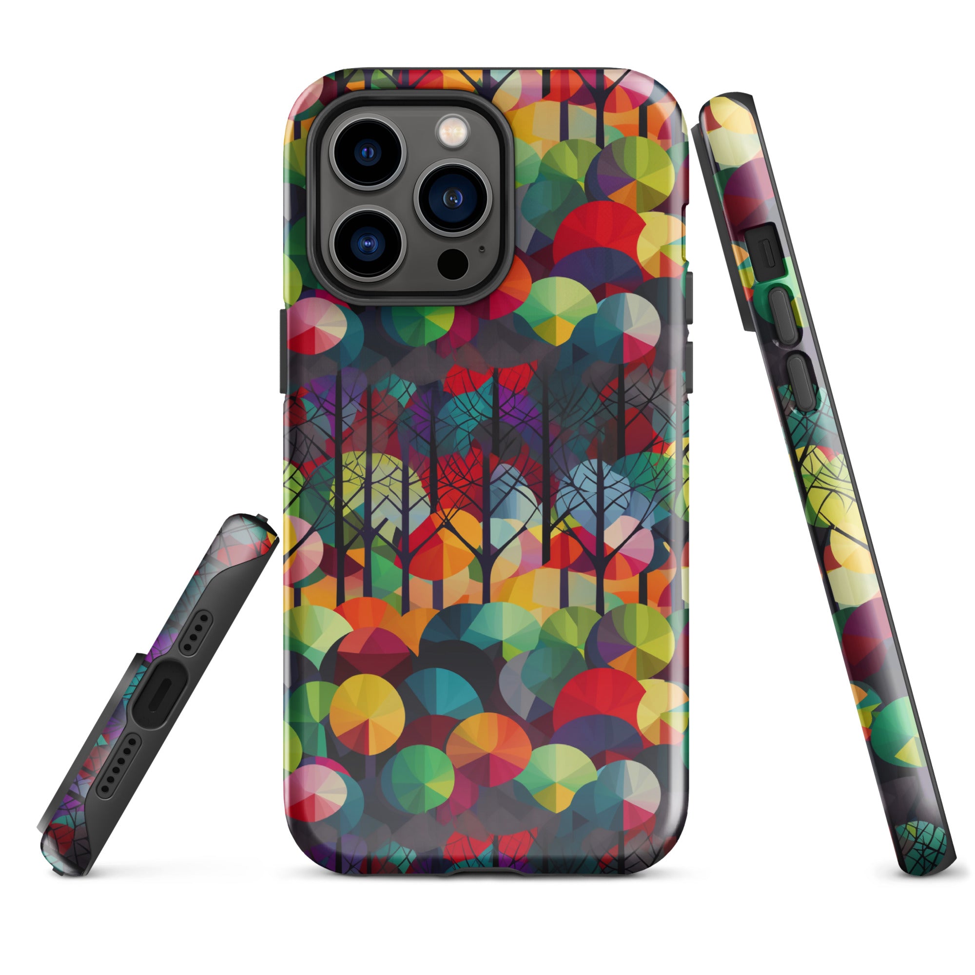 Tough Case for iPhone® Rainbow Forest Pattern III