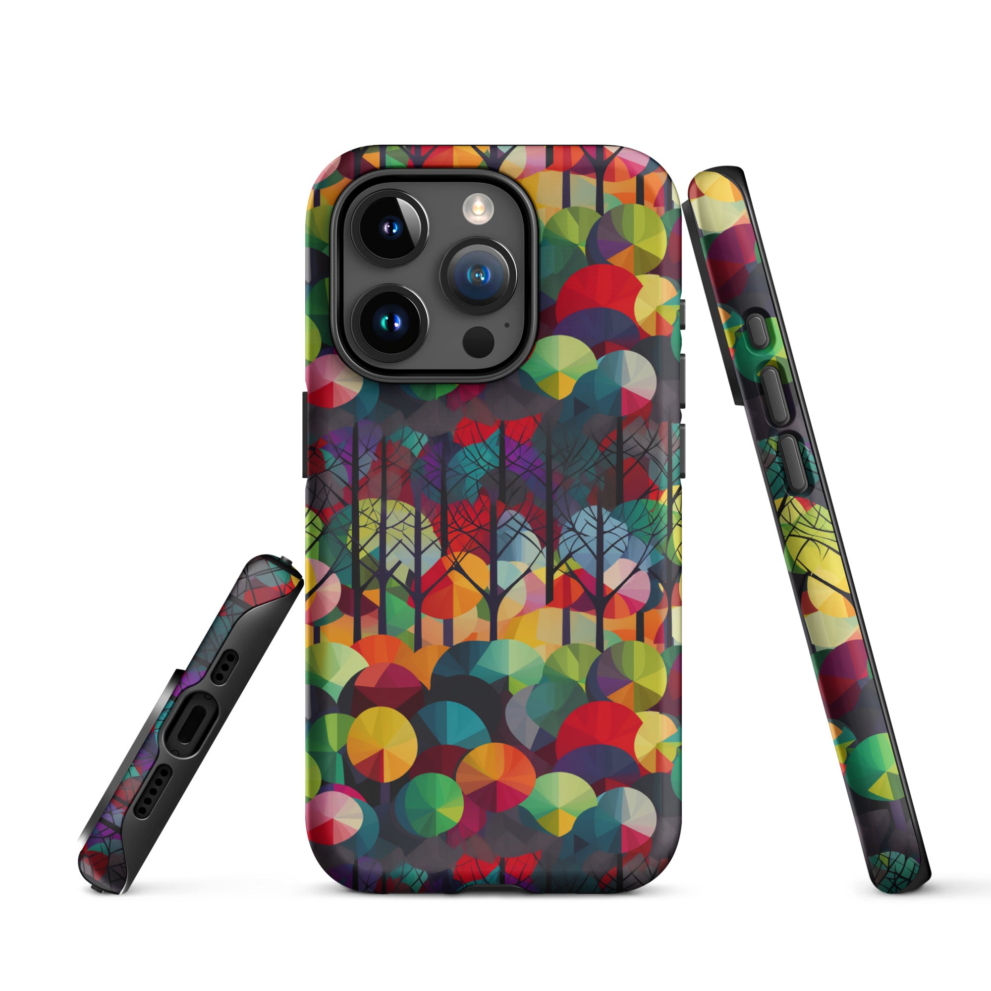 Tough Case for iPhone® Rainbow Forest Pattern III