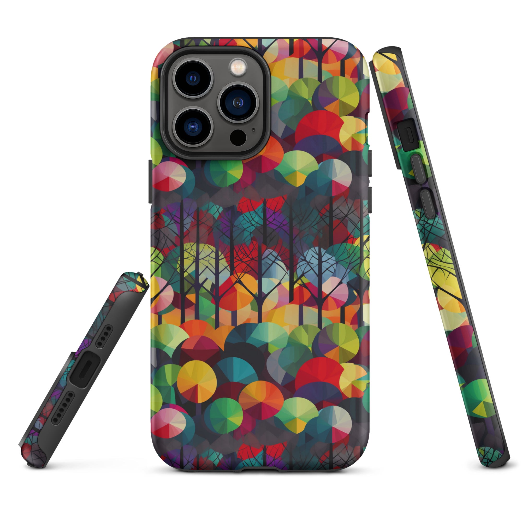 Tough Case for iPhone® Rainbow Forest Pattern III