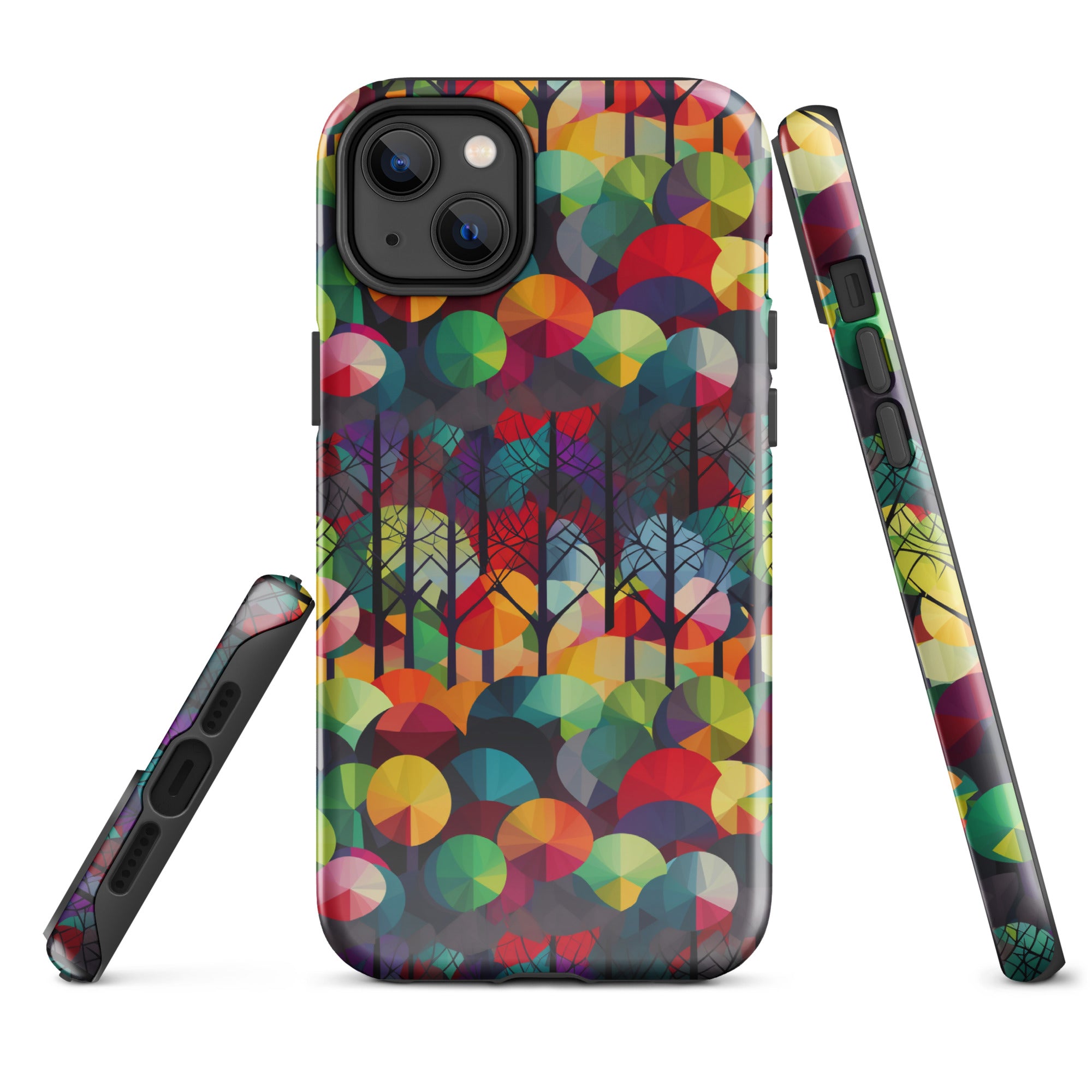 Tough Case for iPhone® Rainbow Forest Pattern III