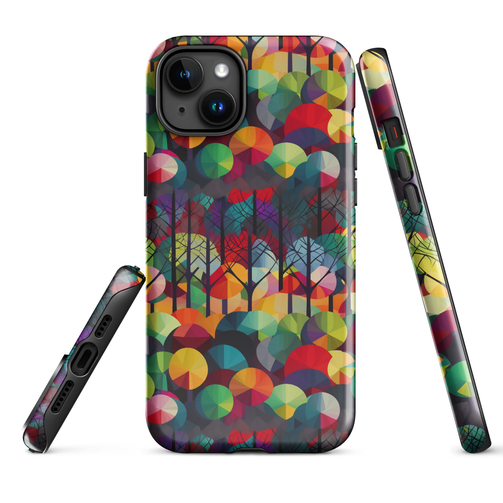 Tough Case for iPhone® Rainbow Forest Pattern III