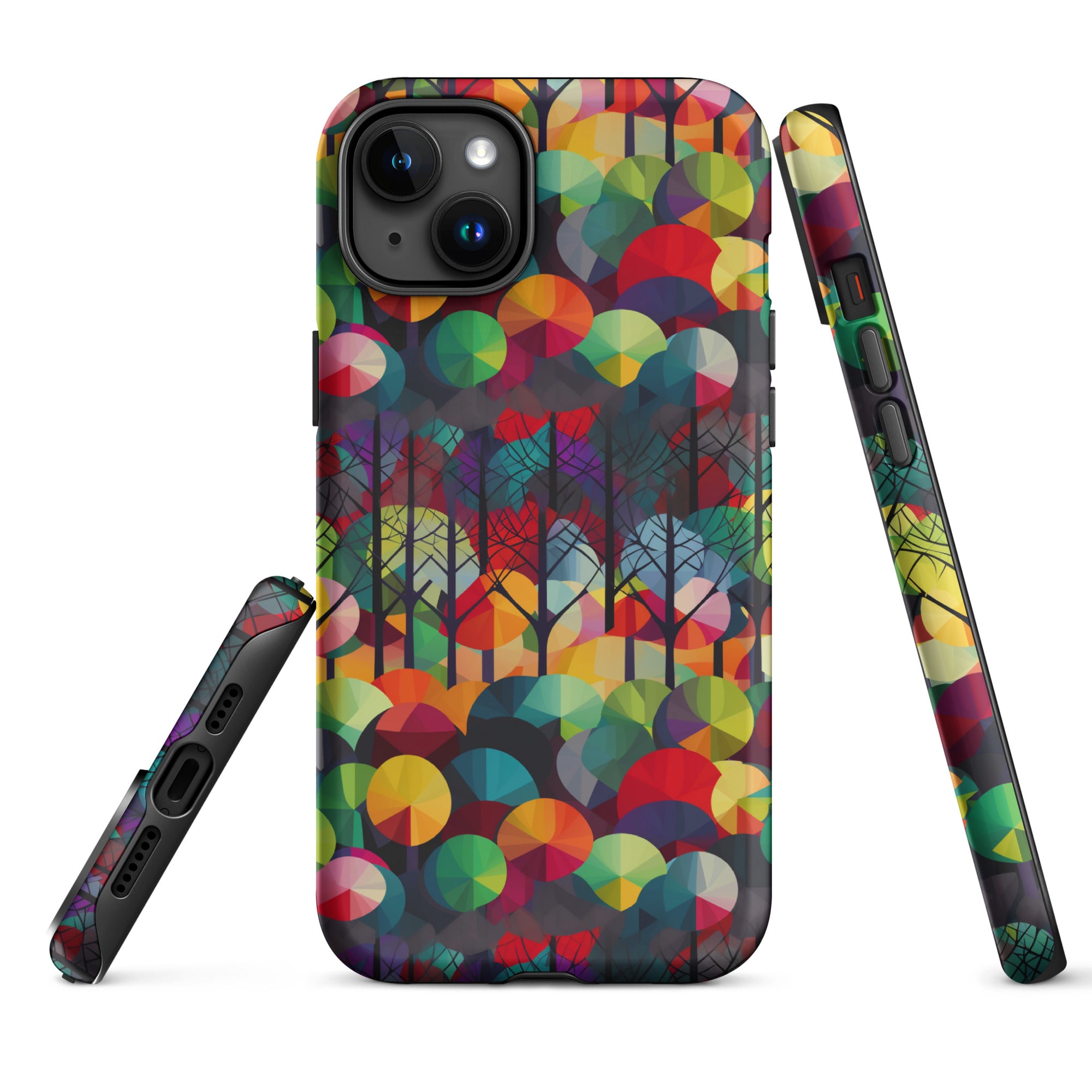 Tough Case for iPhone® Rainbow Forest Pattern III