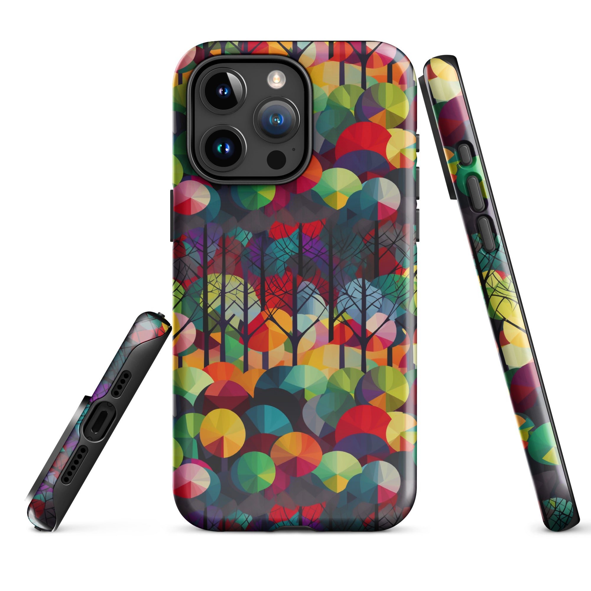 Tough Case for iPhone® Rainbow Forest Pattern III