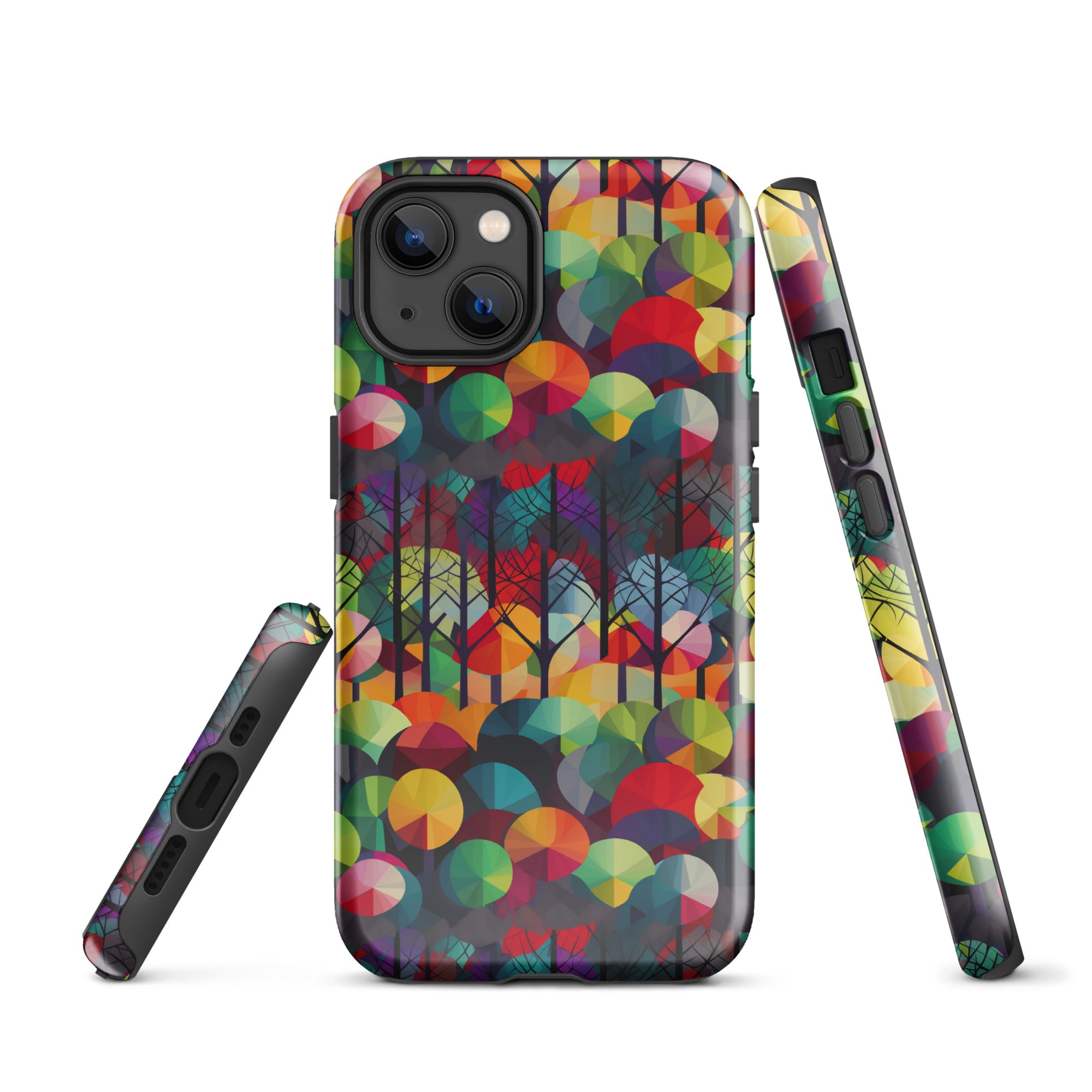Tough Case for iPhone® Rainbow Forest Pattern III