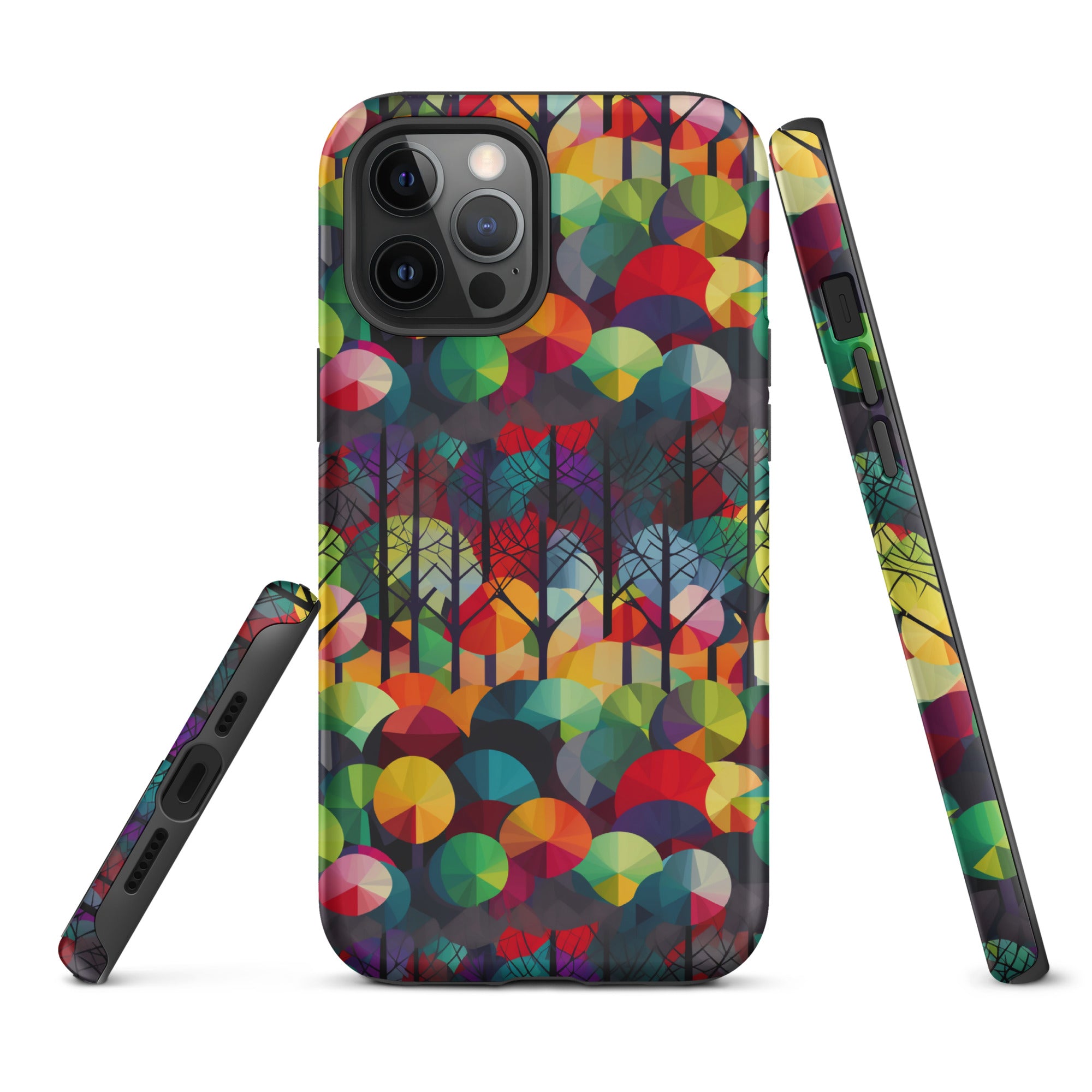 Tough Case for iPhone® Rainbow Forest Pattern III