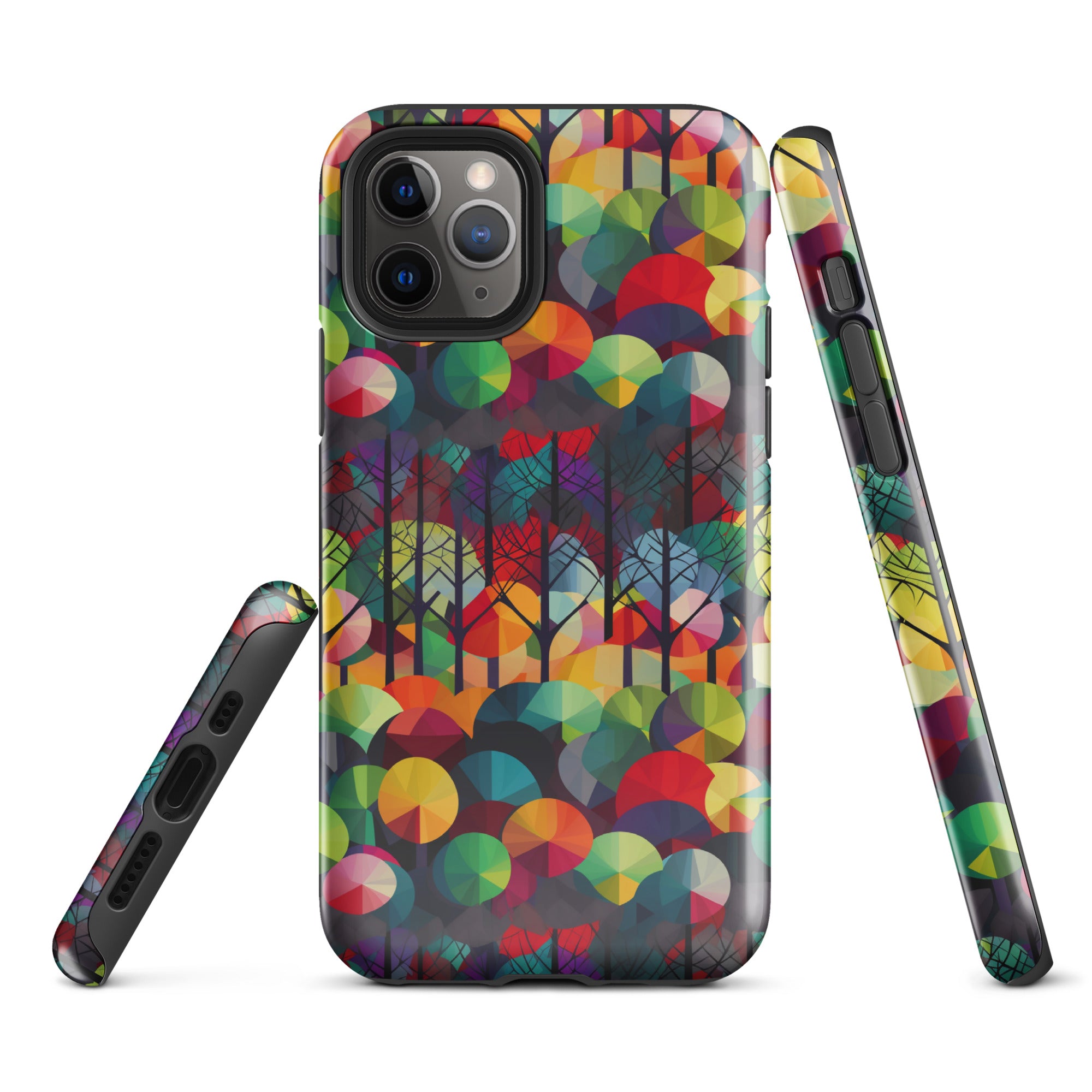 Tough Case for iPhone® Rainbow Forest Pattern III