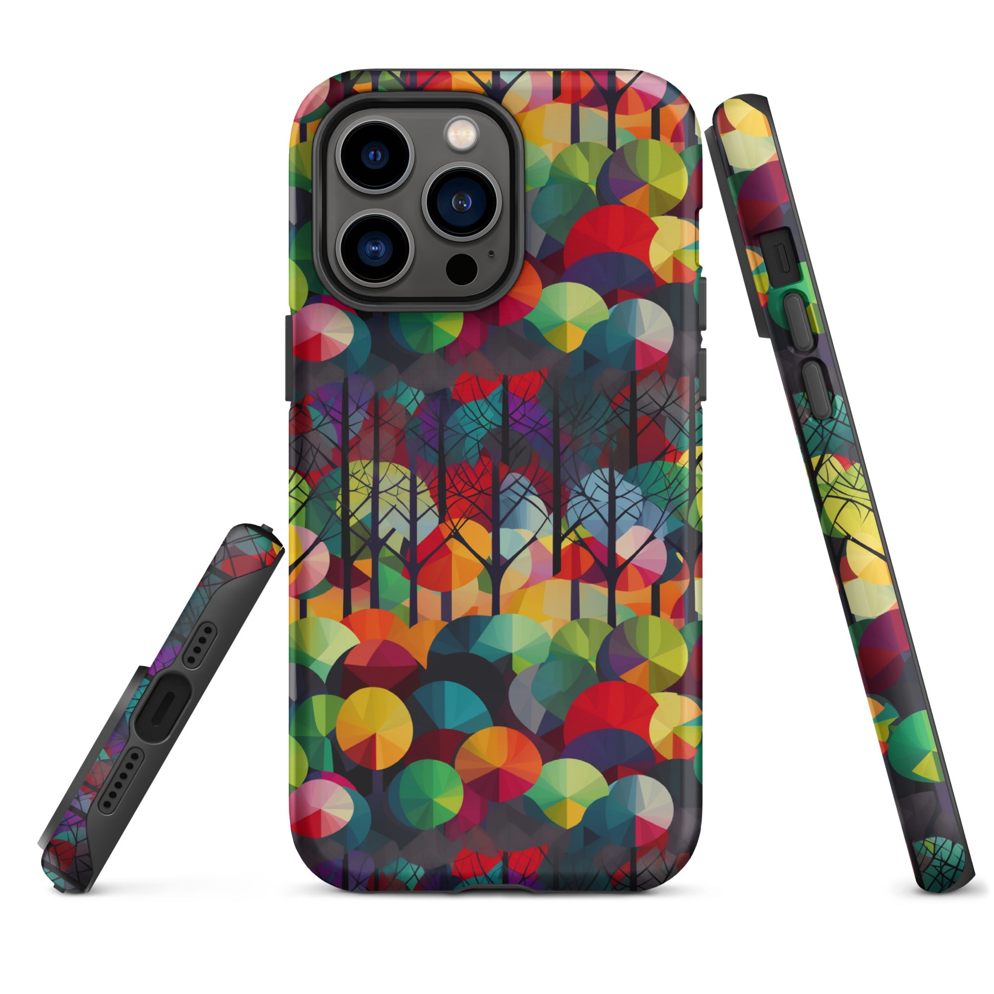 Tough Case for iPhone® Rainbow Forest Pattern III