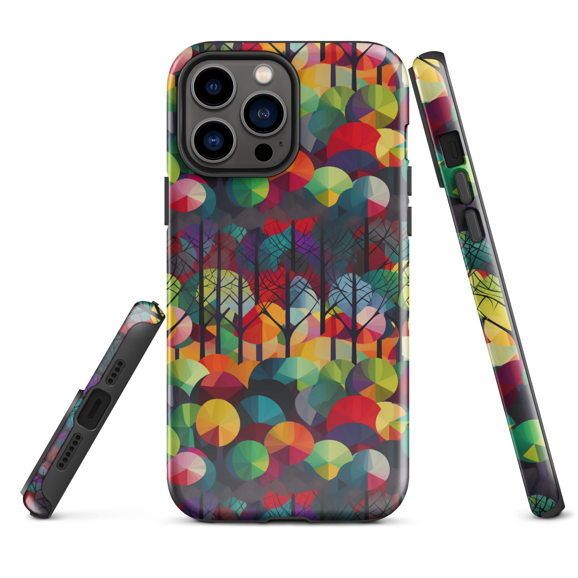 Tough Case for iPhone® Rainbow Forest Pattern III