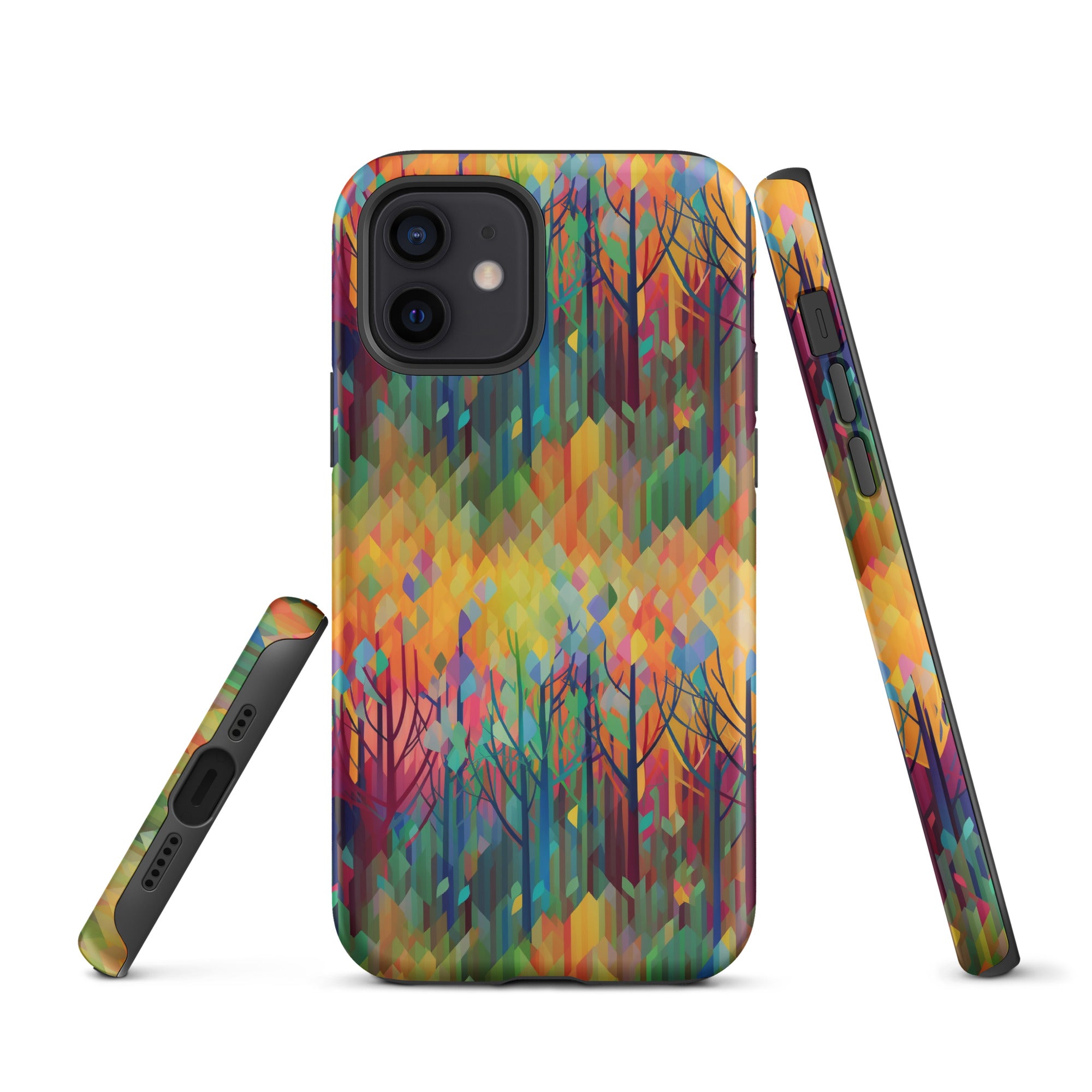 Tough Case for iPhone® Rainbow Forest Pattern IV