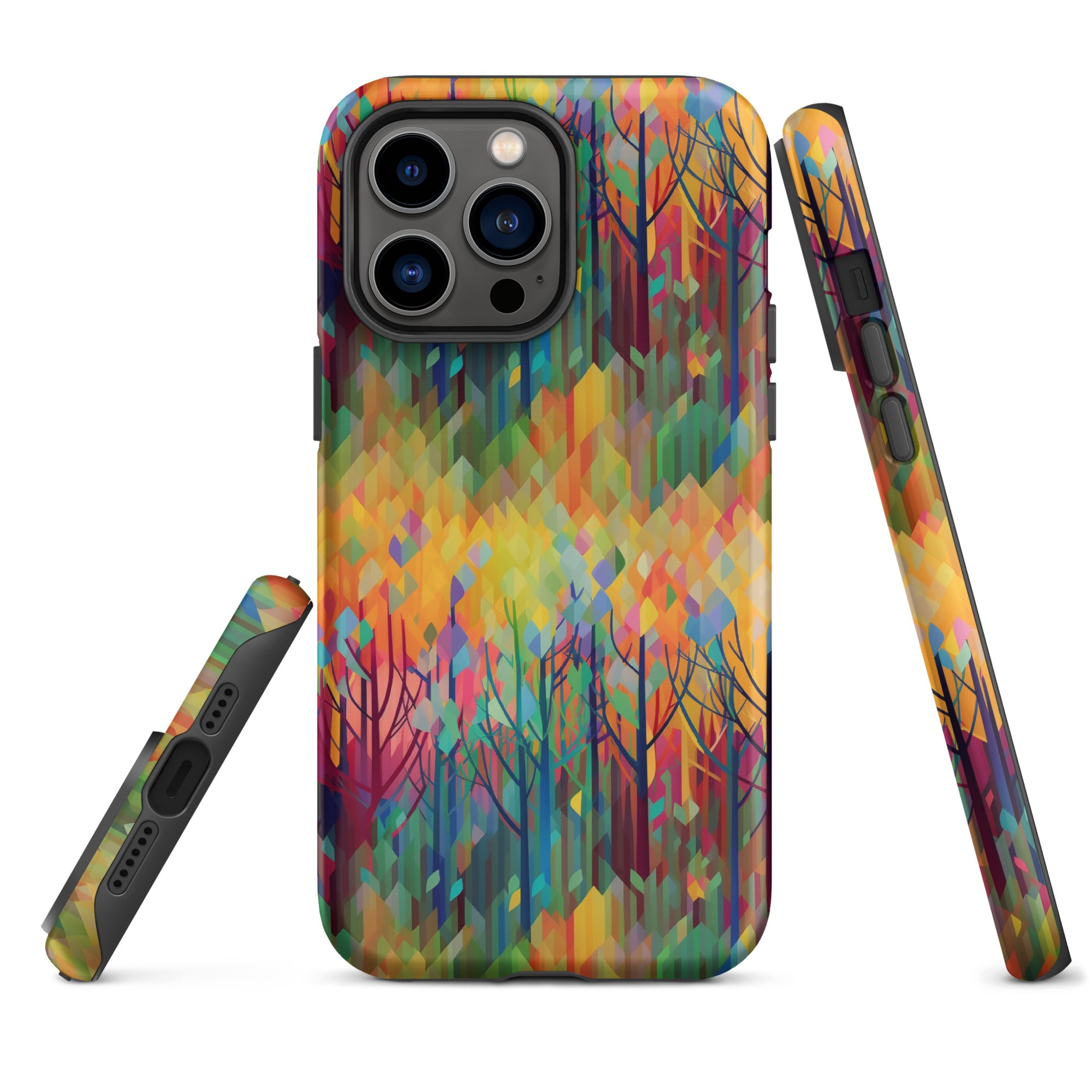 Tough Case for iPhone® Rainbow Forest Pattern IV