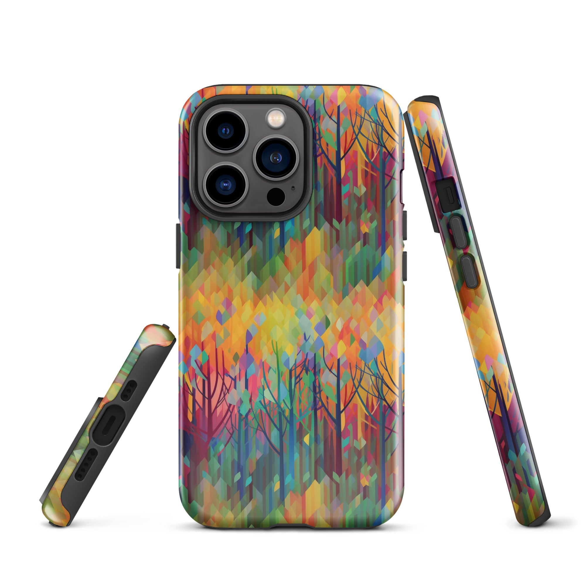 Tough Case for iPhone® Rainbow Forest Pattern IV