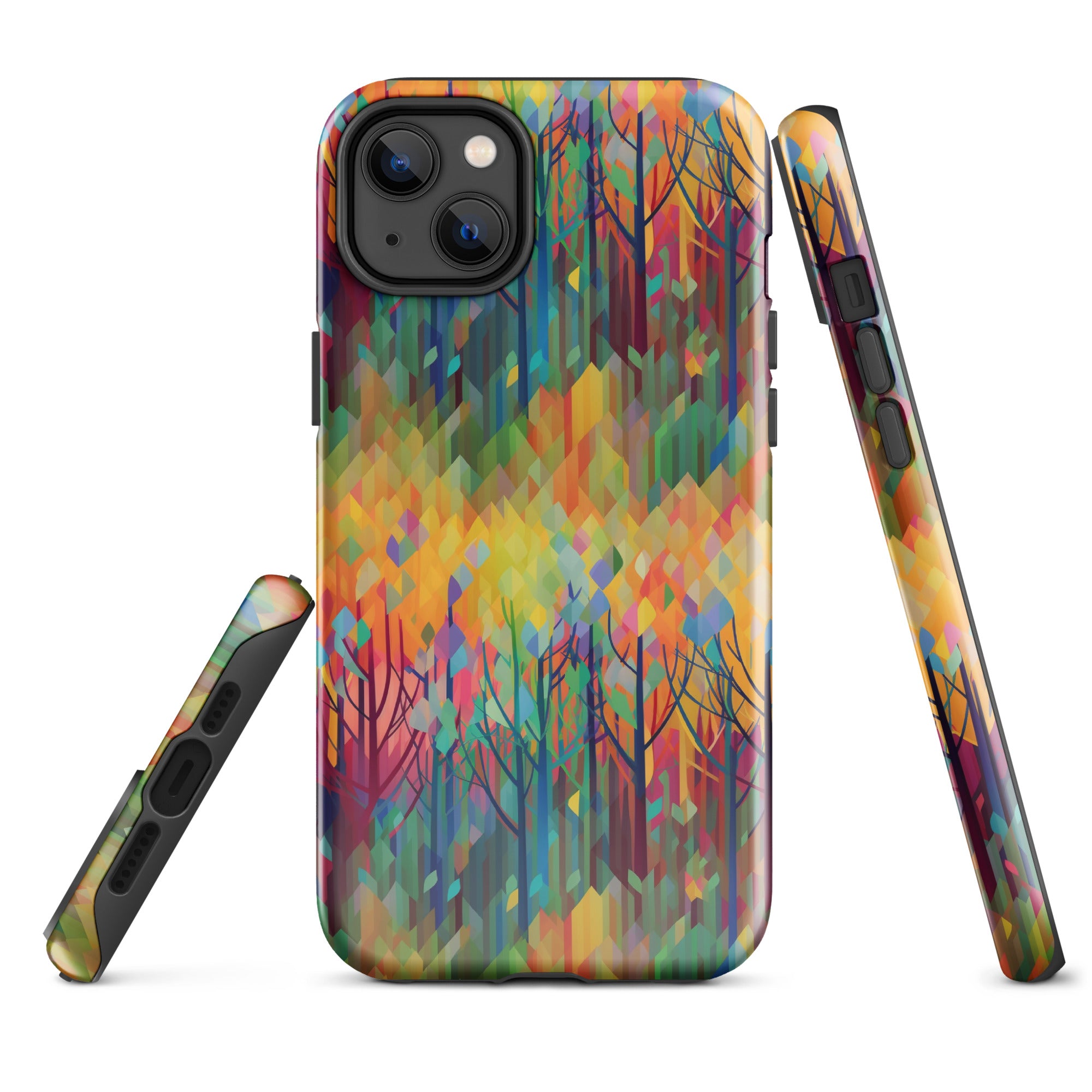 Tough Case for iPhone® Rainbow Forest Pattern IV