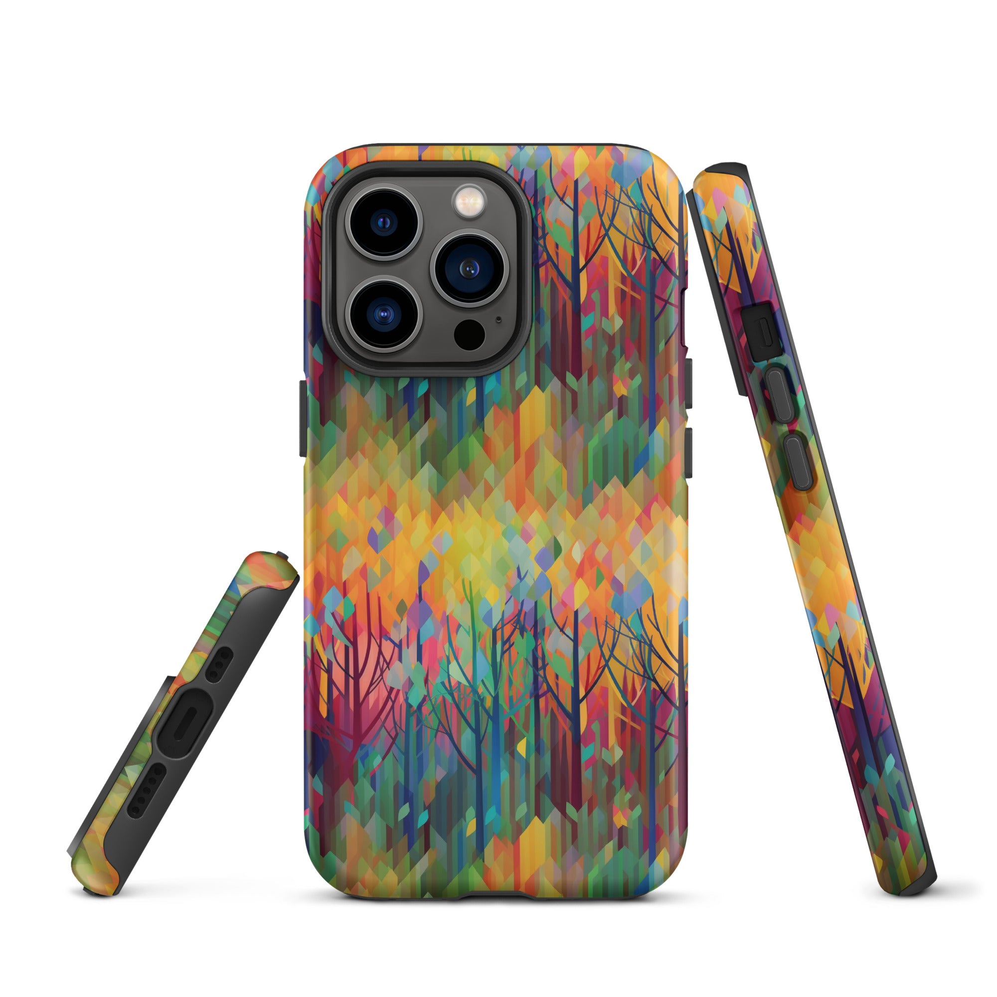 Tough Case for iPhone® Rainbow Forest Pattern IV