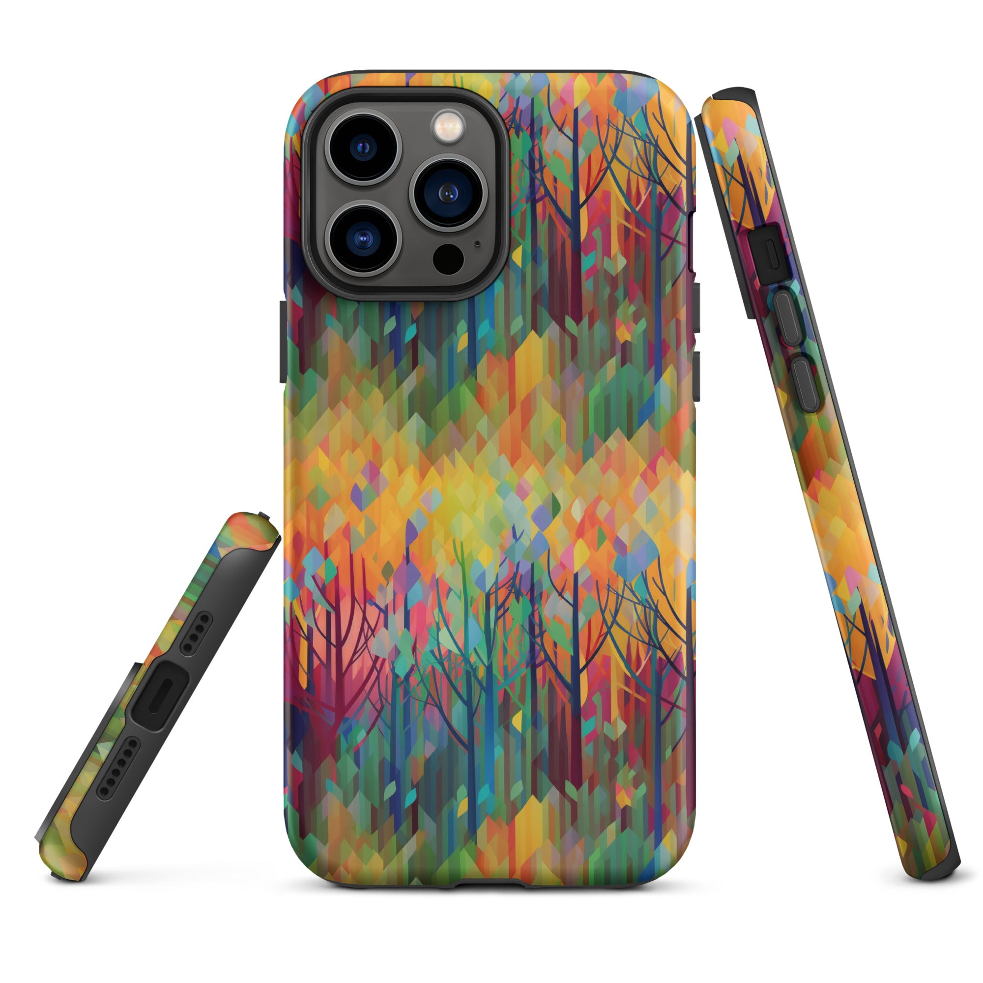 Tough Case for iPhone® Rainbow Forest Pattern IV