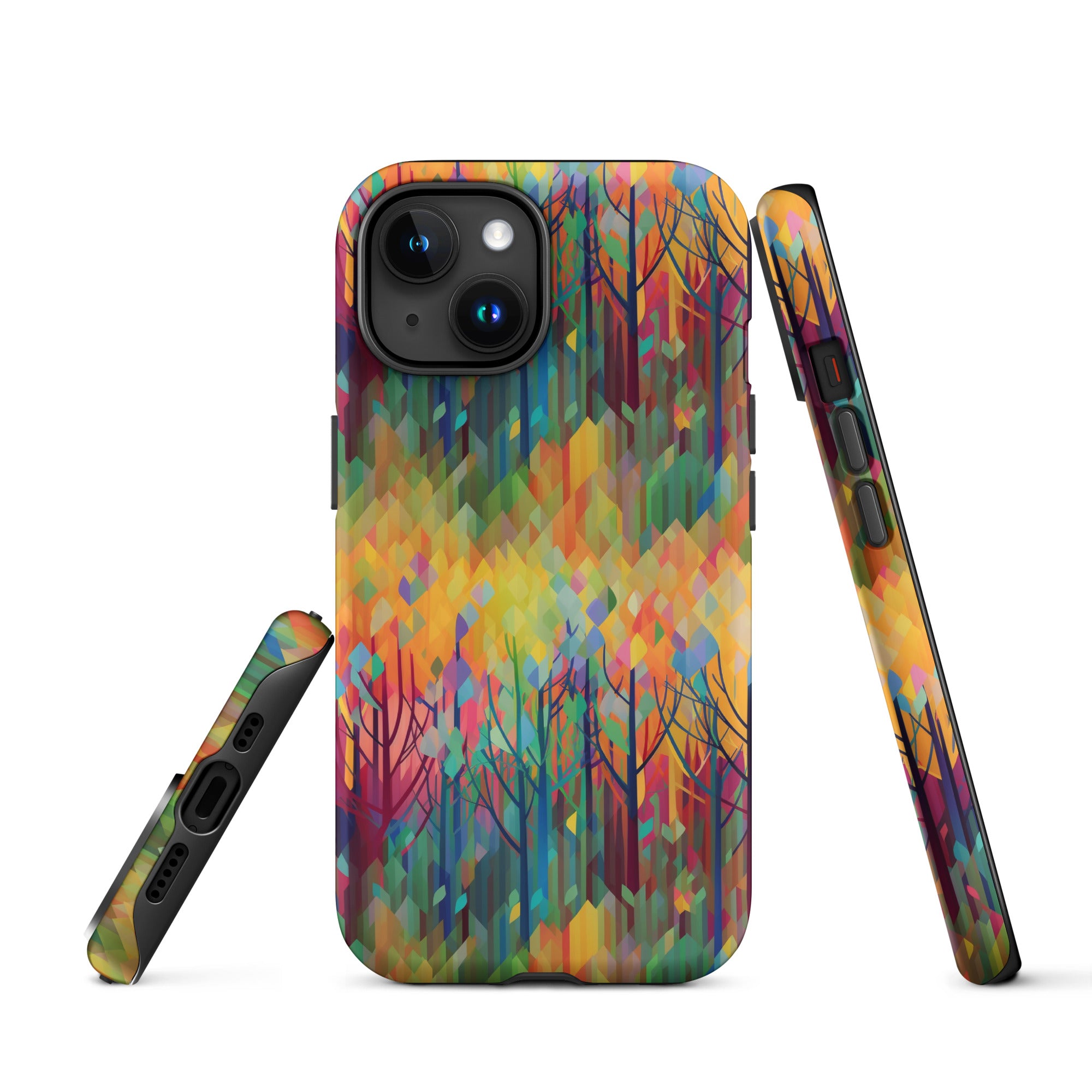Tough Case for iPhone® Rainbow Forest Pattern IV