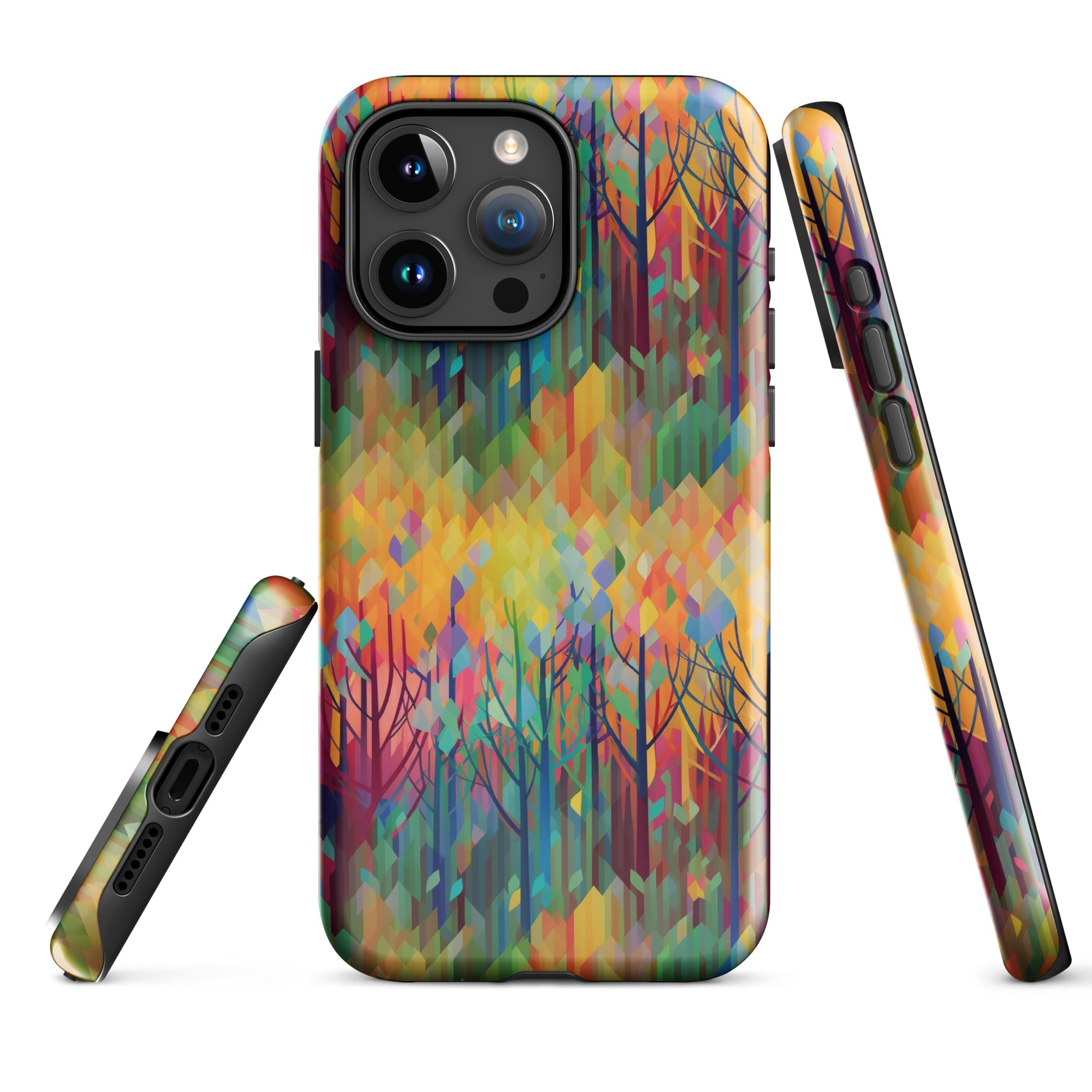 Tough Case for iPhone® Rainbow Forest Pattern IV