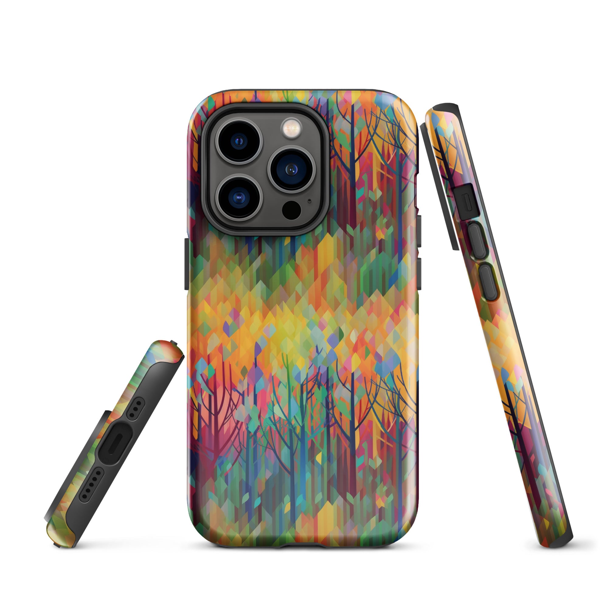 Tough Case for iPhone® Rainbow Forest Pattern IV