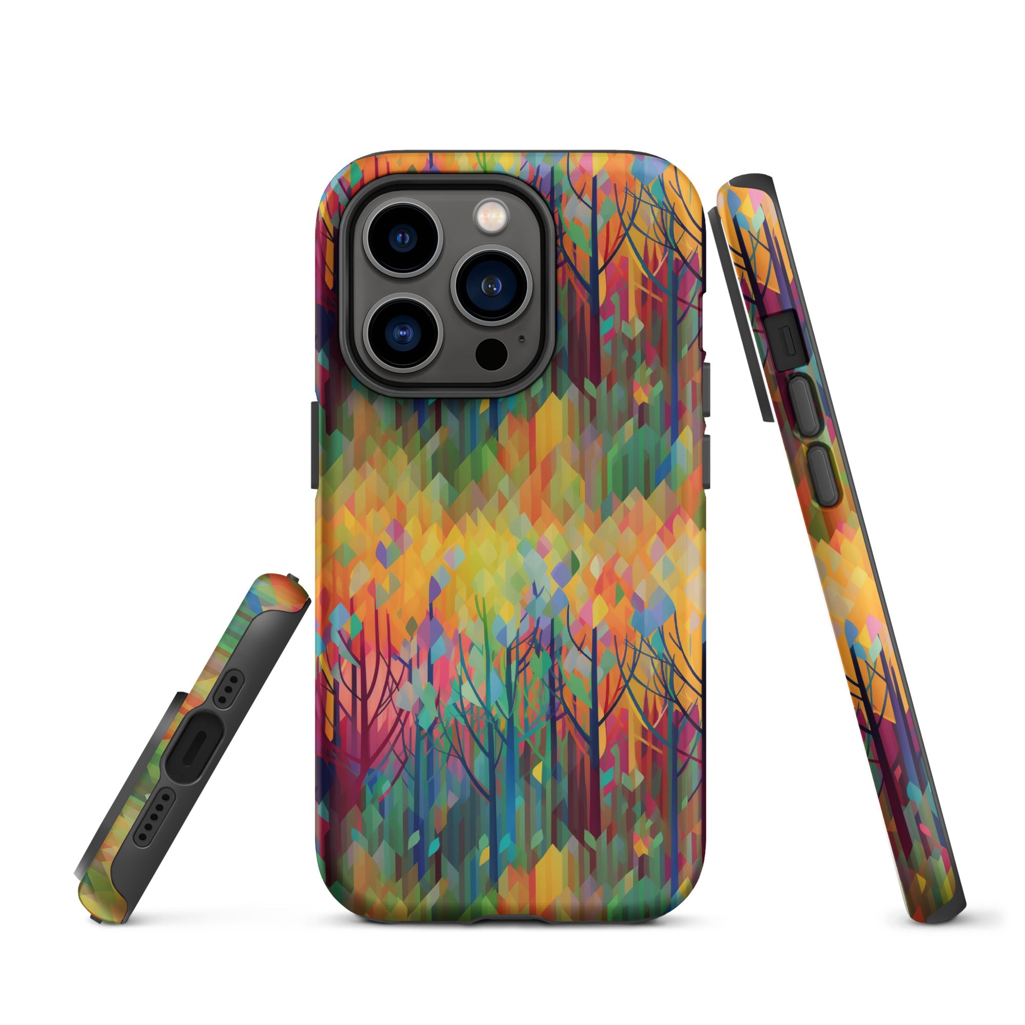 Tough Case for iPhone® Rainbow Forest Pattern IV