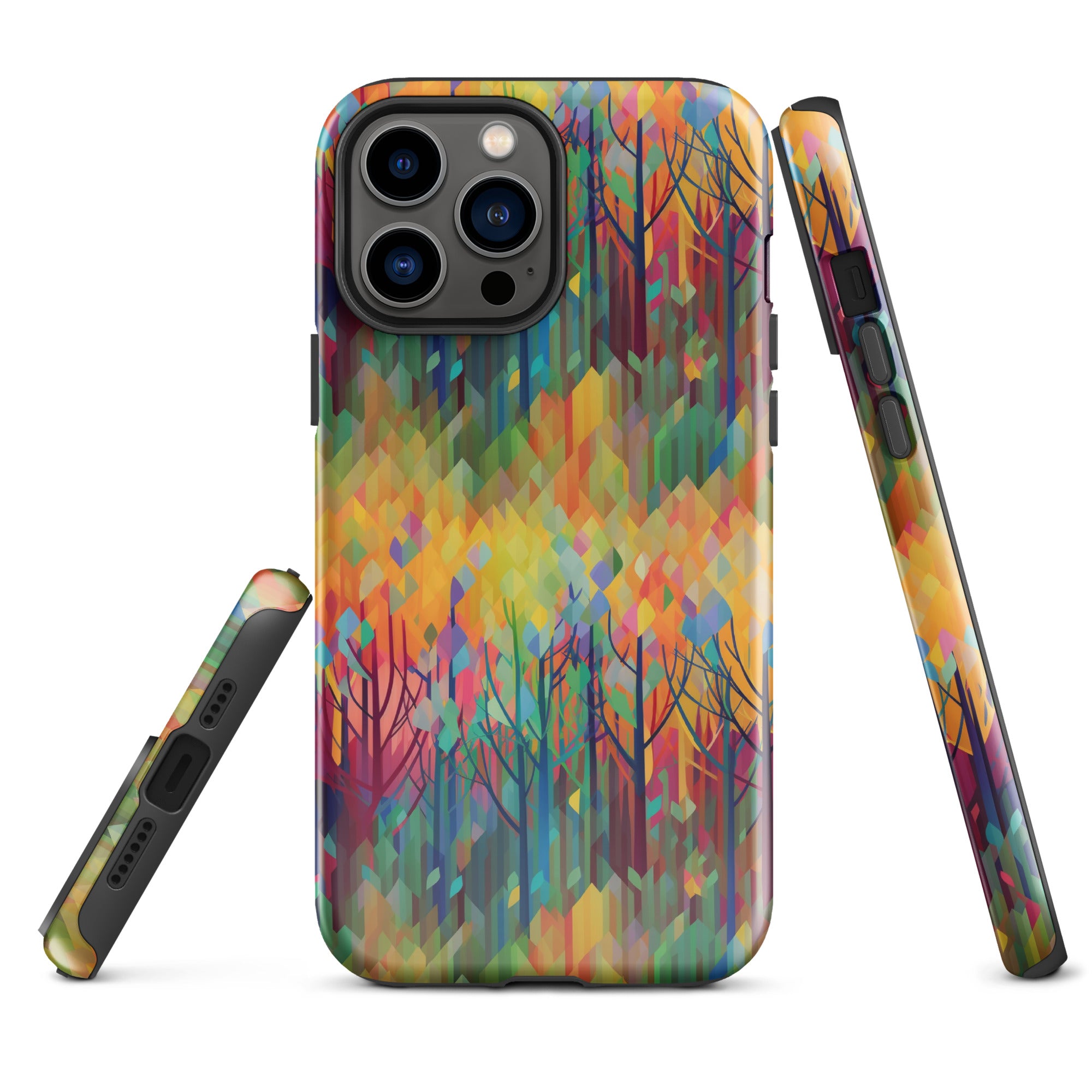Tough Case for iPhone® Rainbow Forest Pattern IV