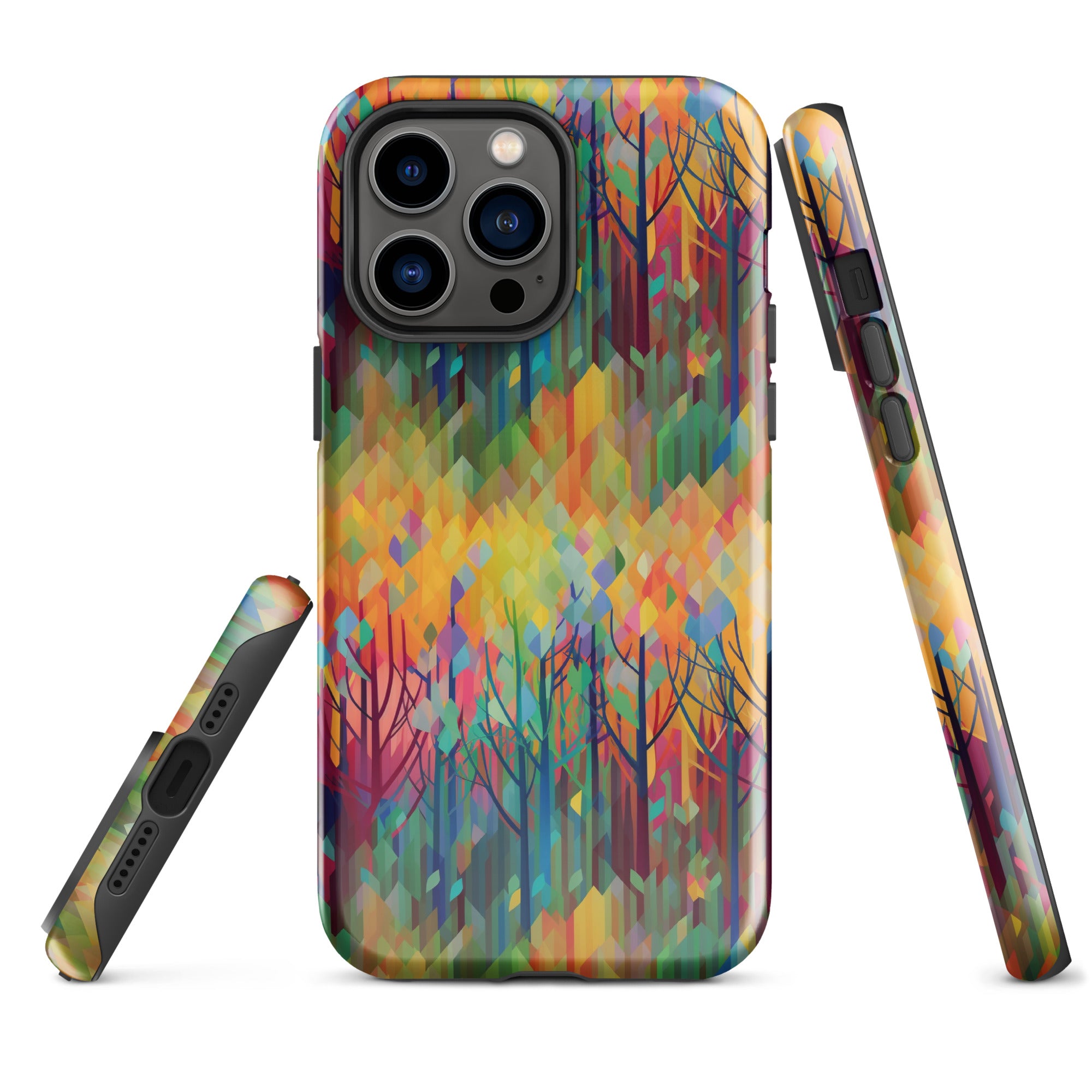 Tough Case for iPhone® Rainbow Forest Pattern IV