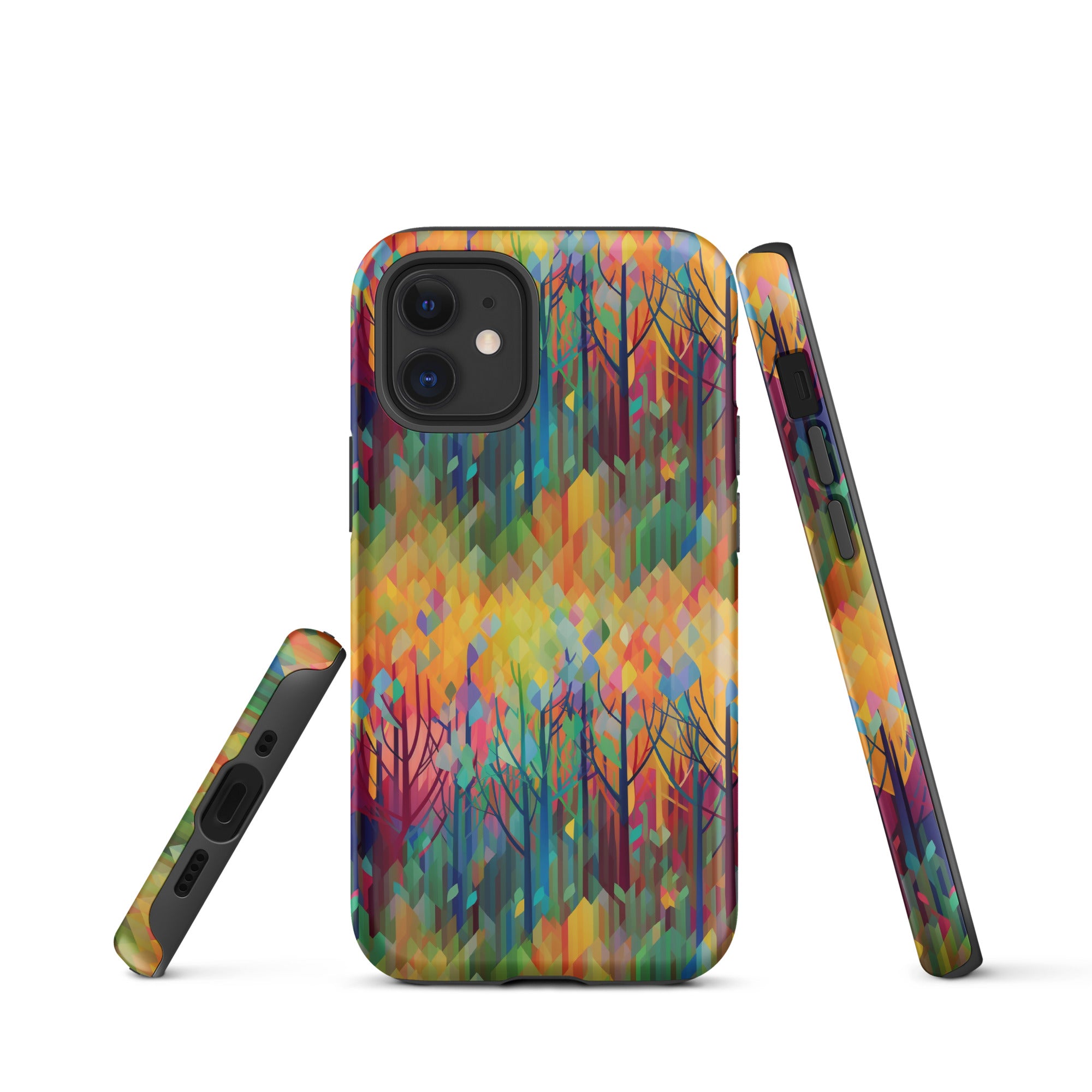 Tough Case for iPhone® Rainbow Forest Pattern IV
