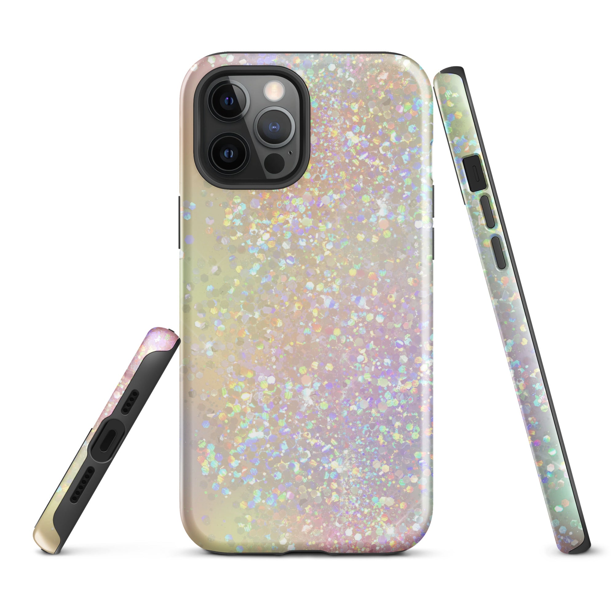 Tough Case for iPhone® Rainbow Glitter Pattern I