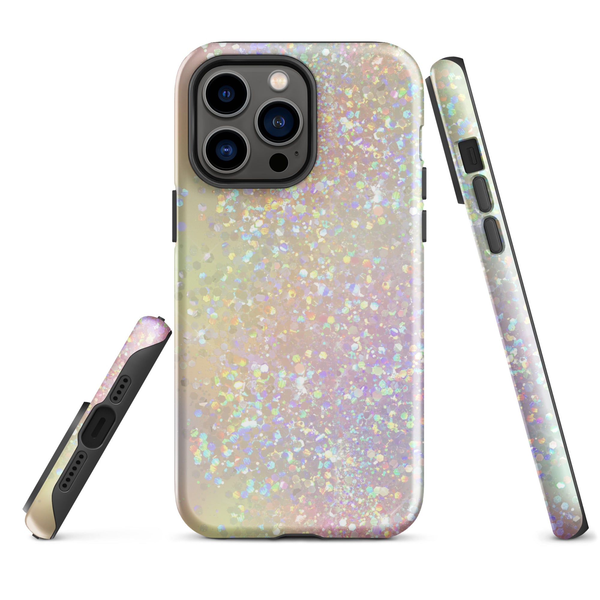 Tough Case for iPhone® Rainbow Glitter Pattern I