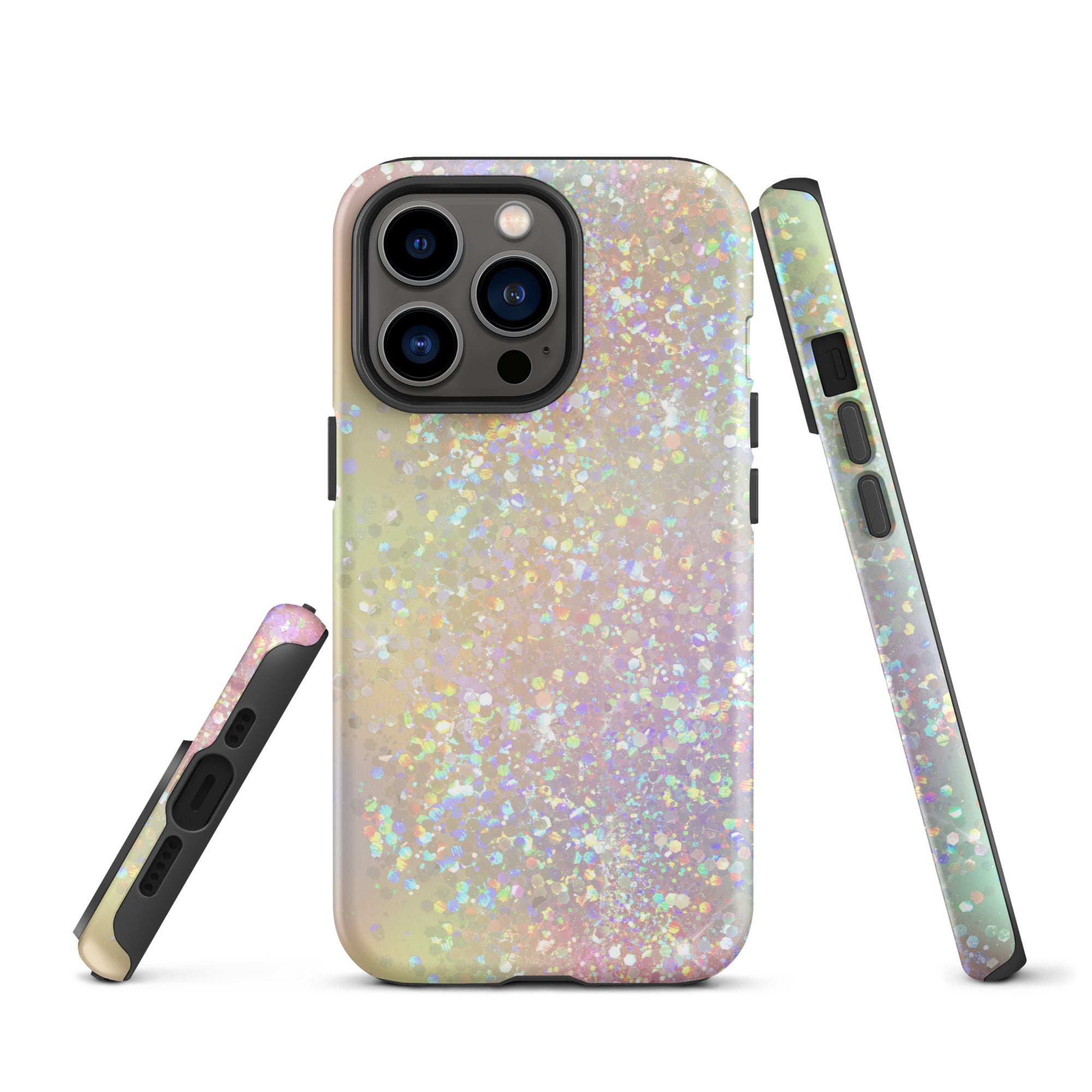 Tough Case for iPhone® Rainbow Glitter Pattern I