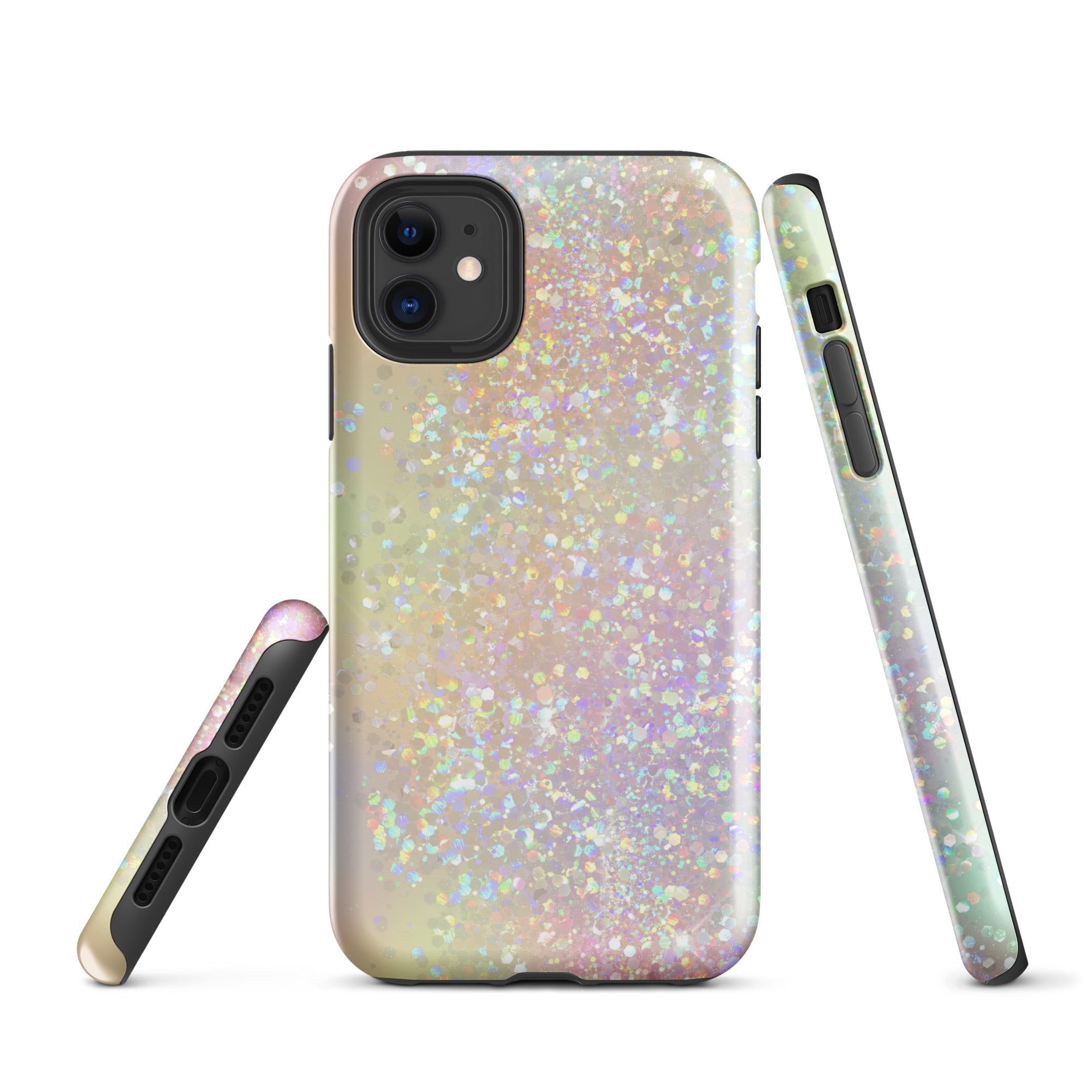 Tough Case for iPhone® Rainbow Glitter Pattern I