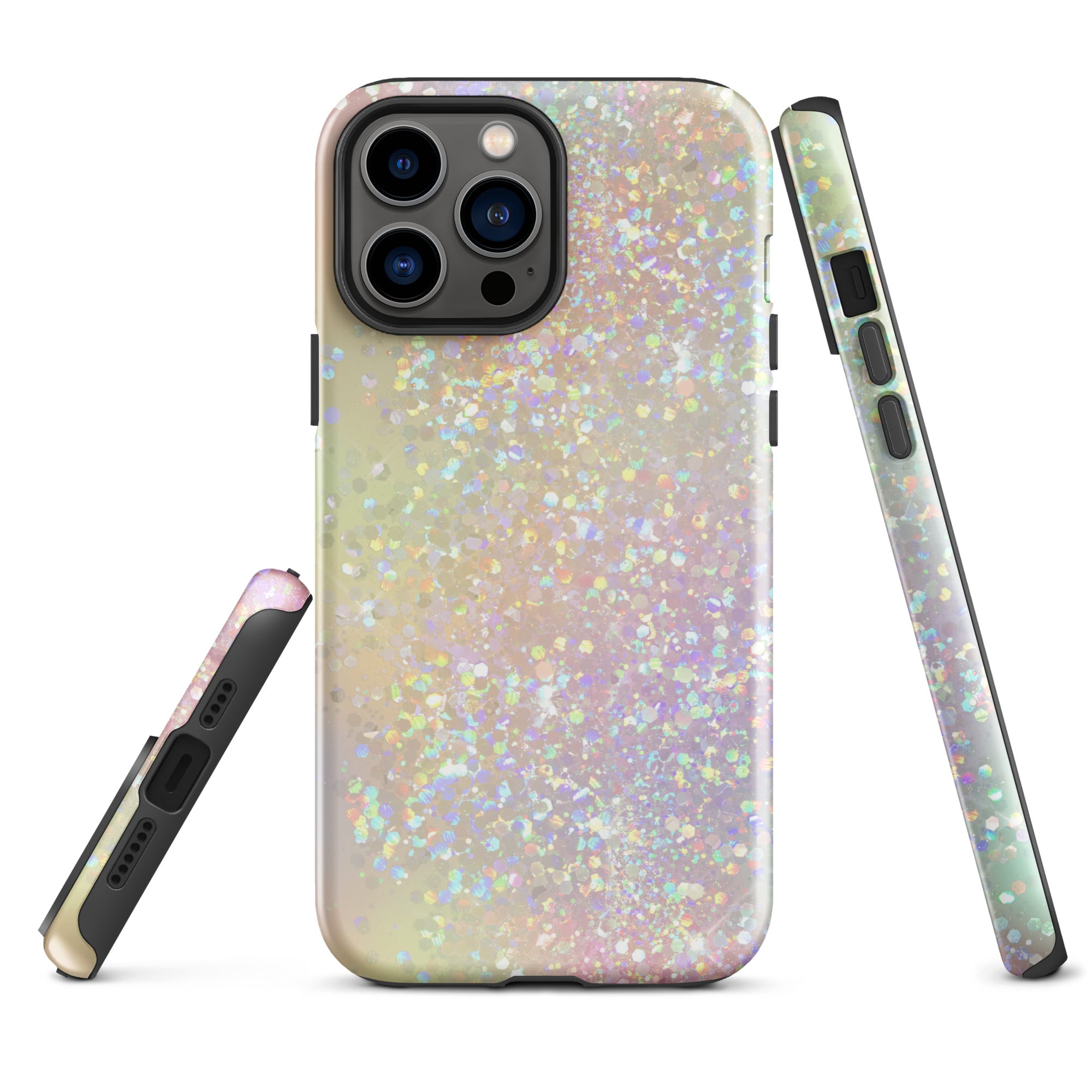 Tough Case for iPhone® Rainbow Glitter Pattern I
