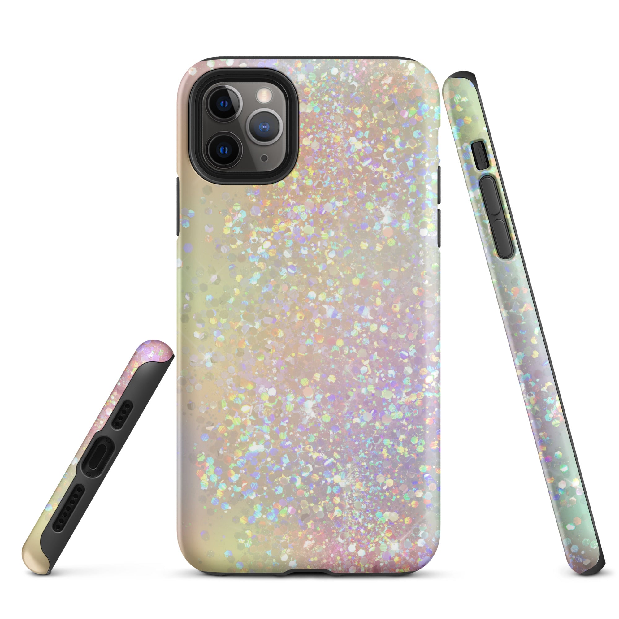 Tough Case for iPhone® Rainbow Glitter Pattern I