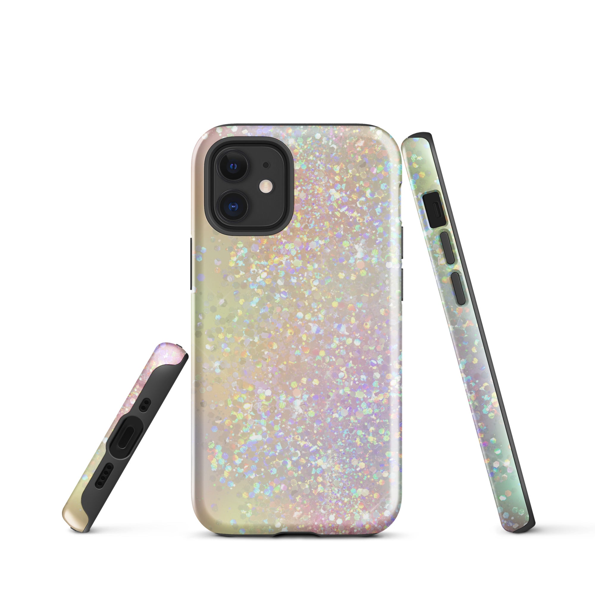 Tough Case for iPhone® Rainbow Glitter Pattern I