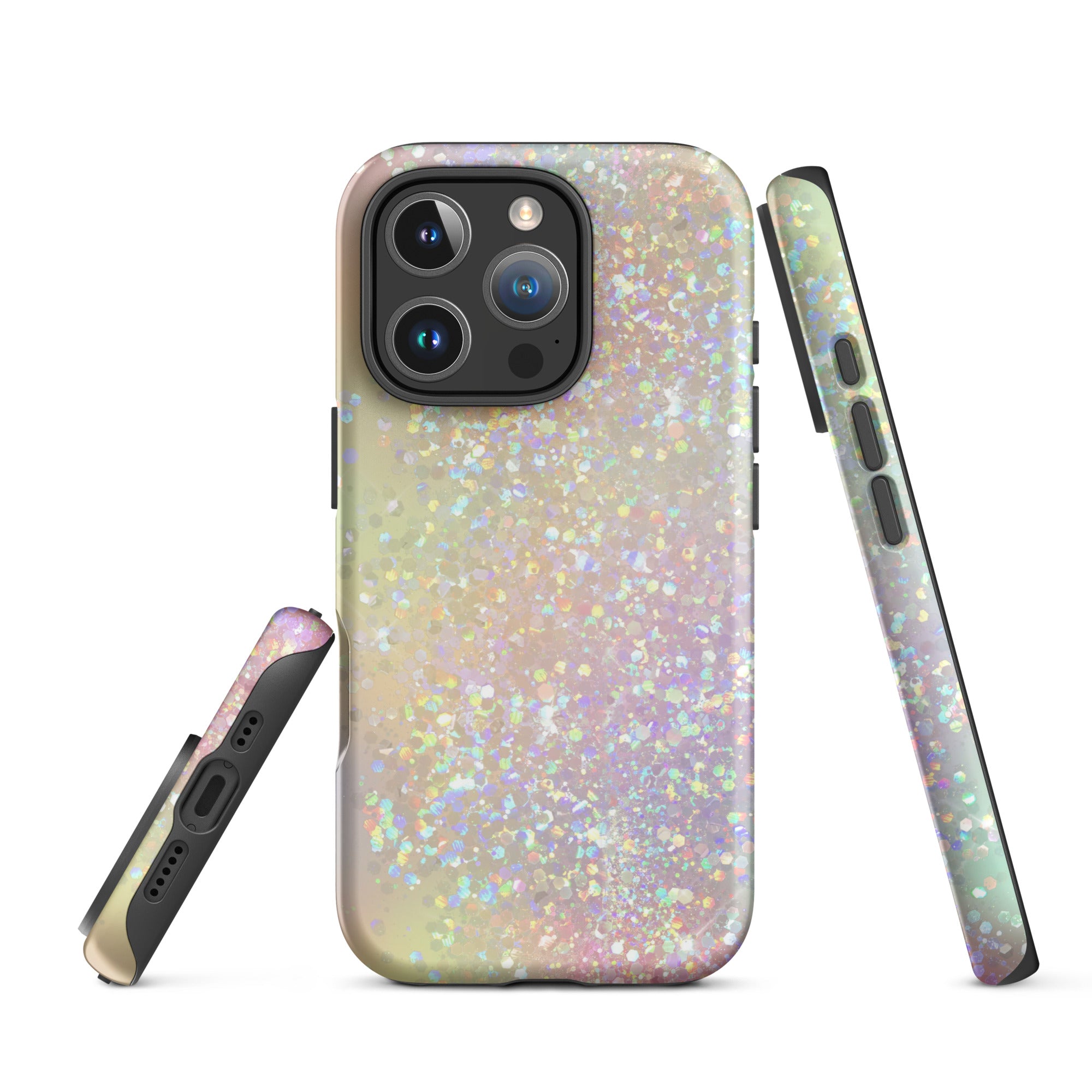 Tough Case for iPhone® Rainbow Glitter Pattern I
