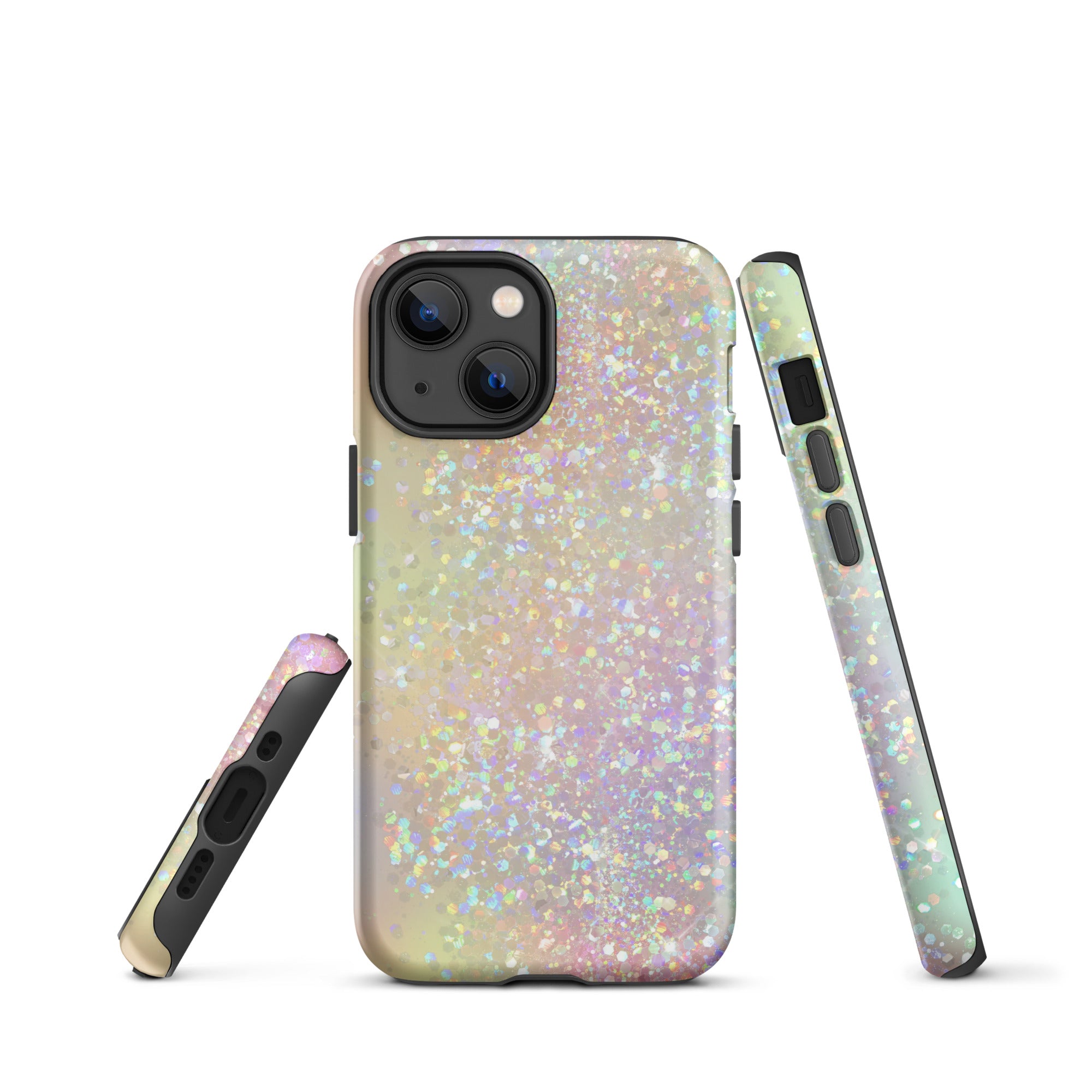 Tough Case for iPhone® Rainbow Glitter Pattern I