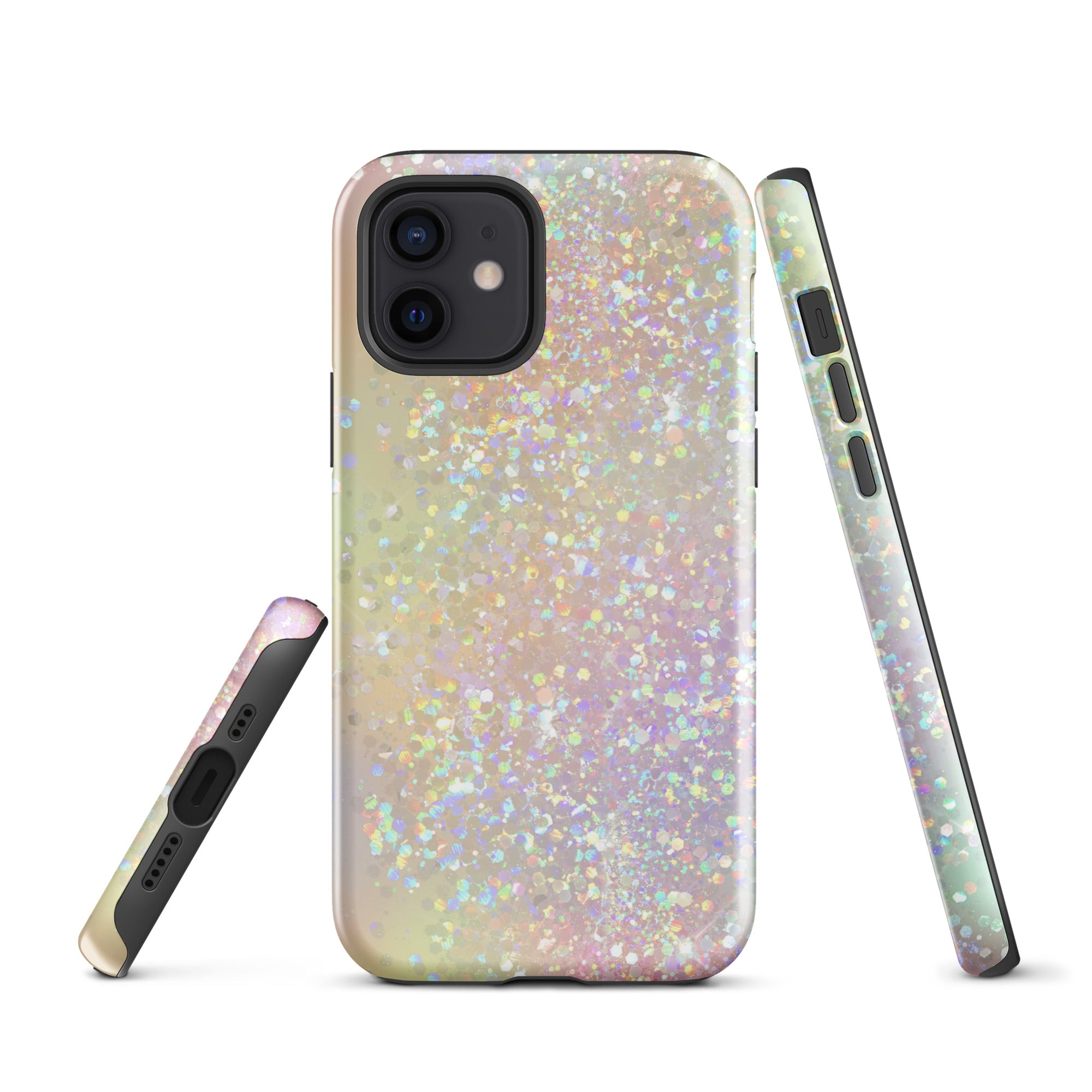Tough Case for iPhone® Rainbow Glitter Pattern I