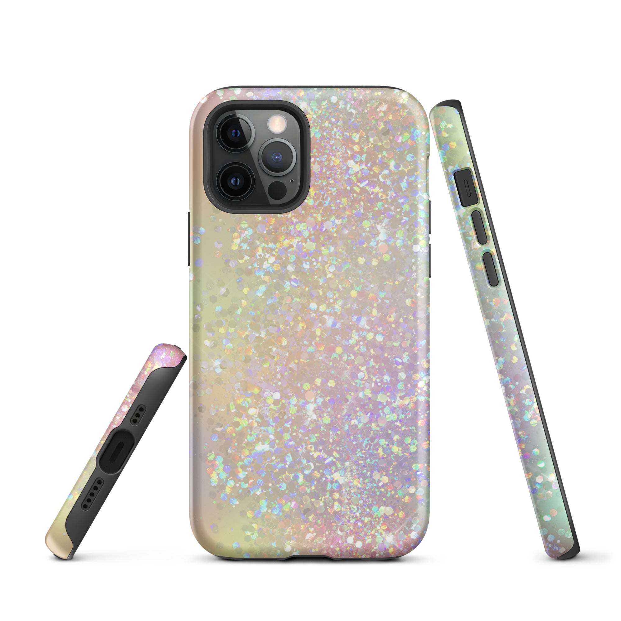 Tough Case for iPhone® Rainbow Glitter Pattern I