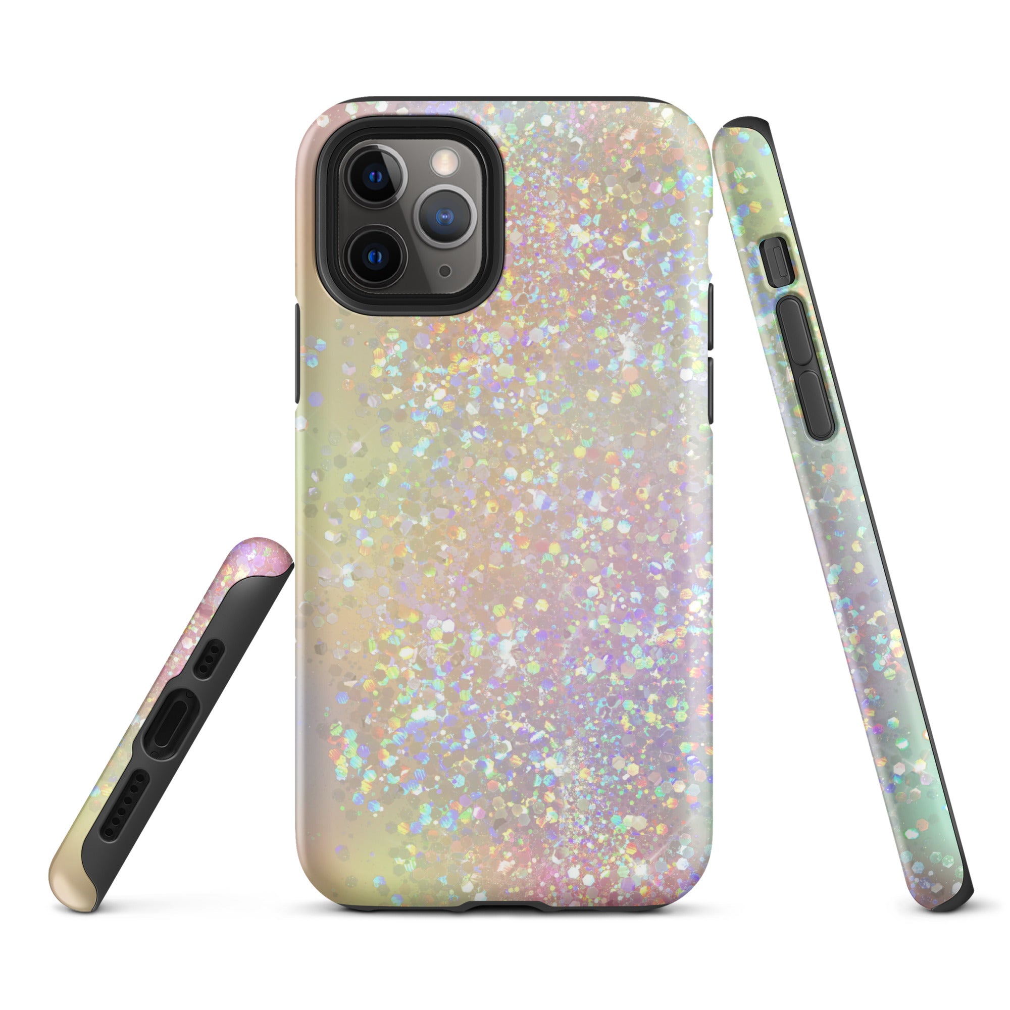 Tough Case for iPhone® Rainbow Glitter Pattern I