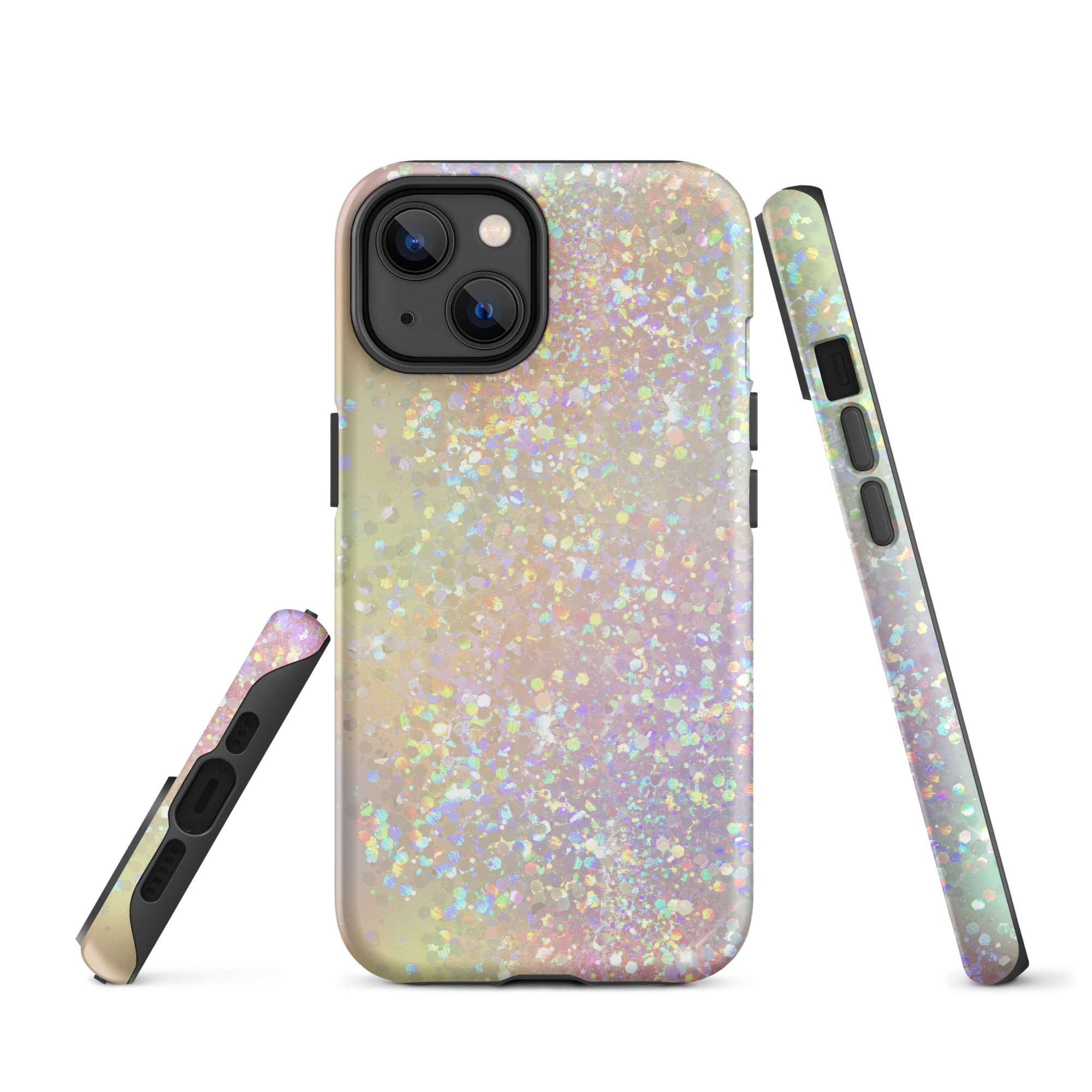 Tough Case for iPhone® Rainbow Glitter Pattern I