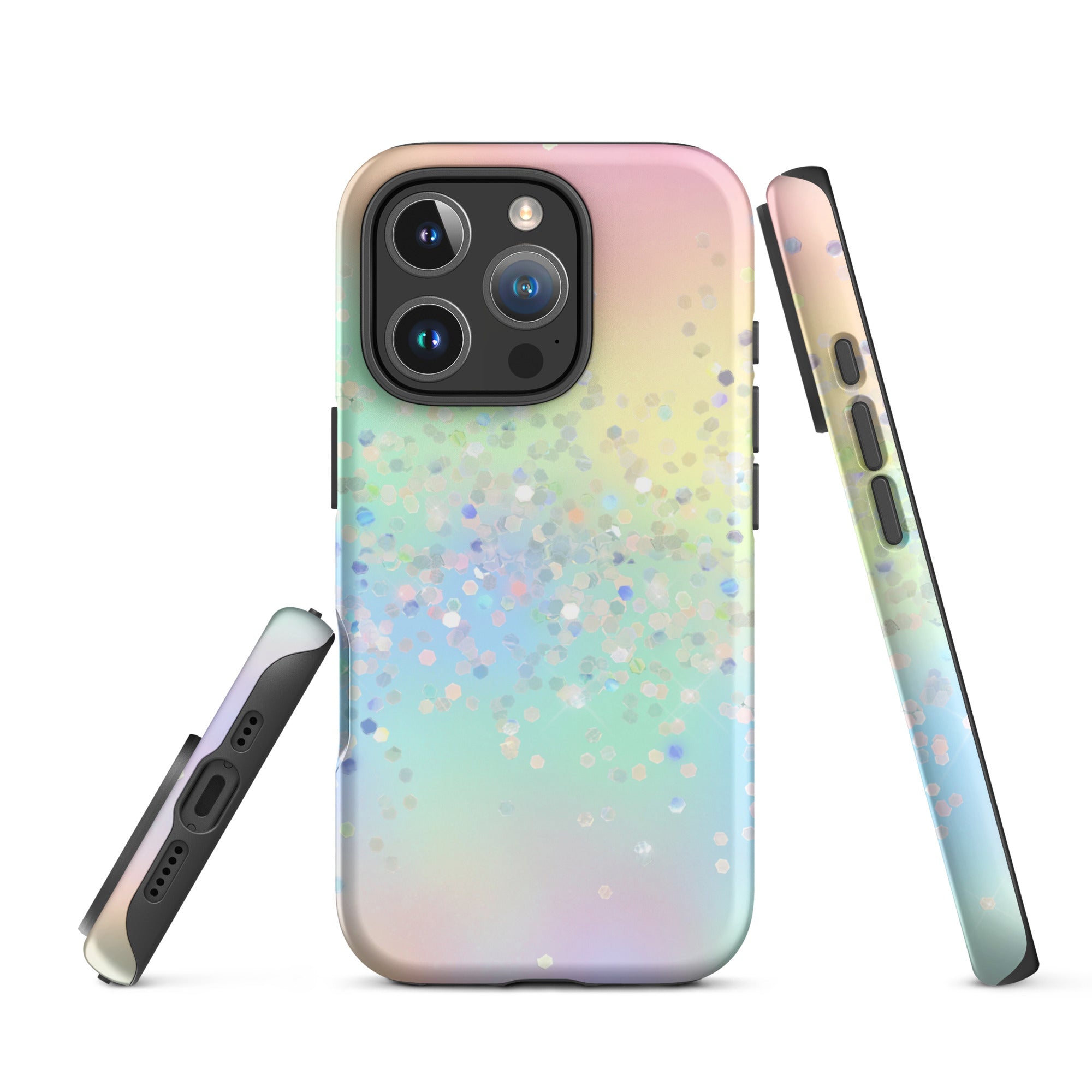 Tough Case for iPhone® Rainbow Glitter Pattern II