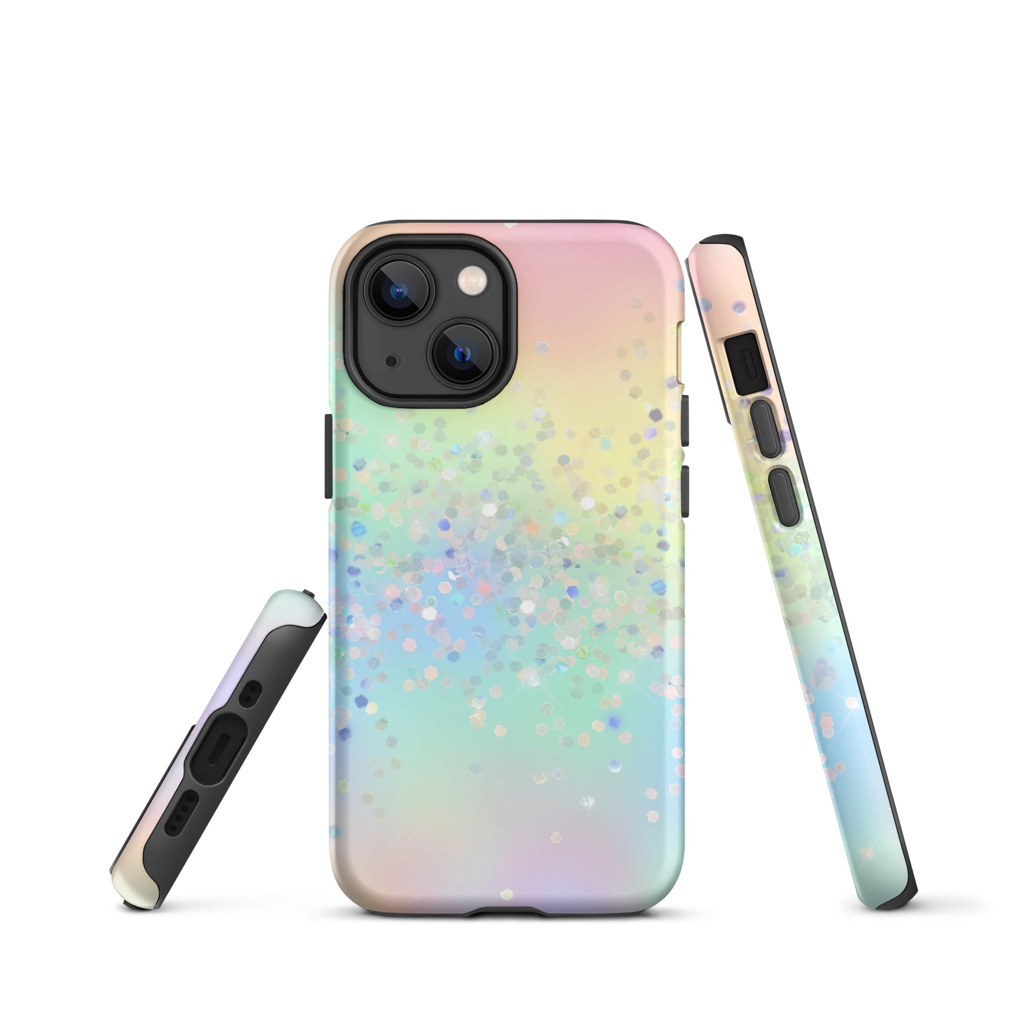Tough Case for iPhone® Rainbow Glitter Pattern II