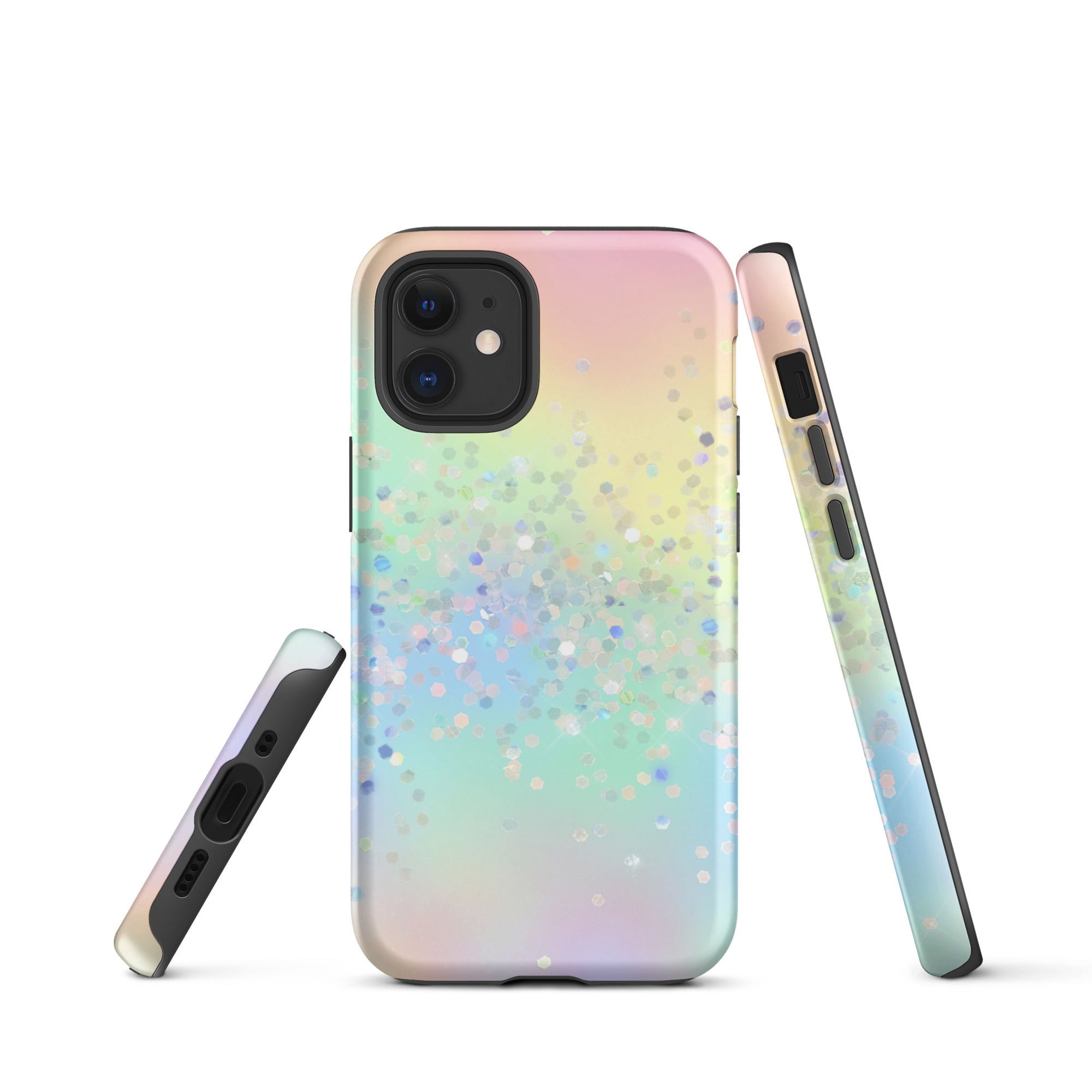 Tough Case for iPhone® Rainbow Glitter Pattern II
