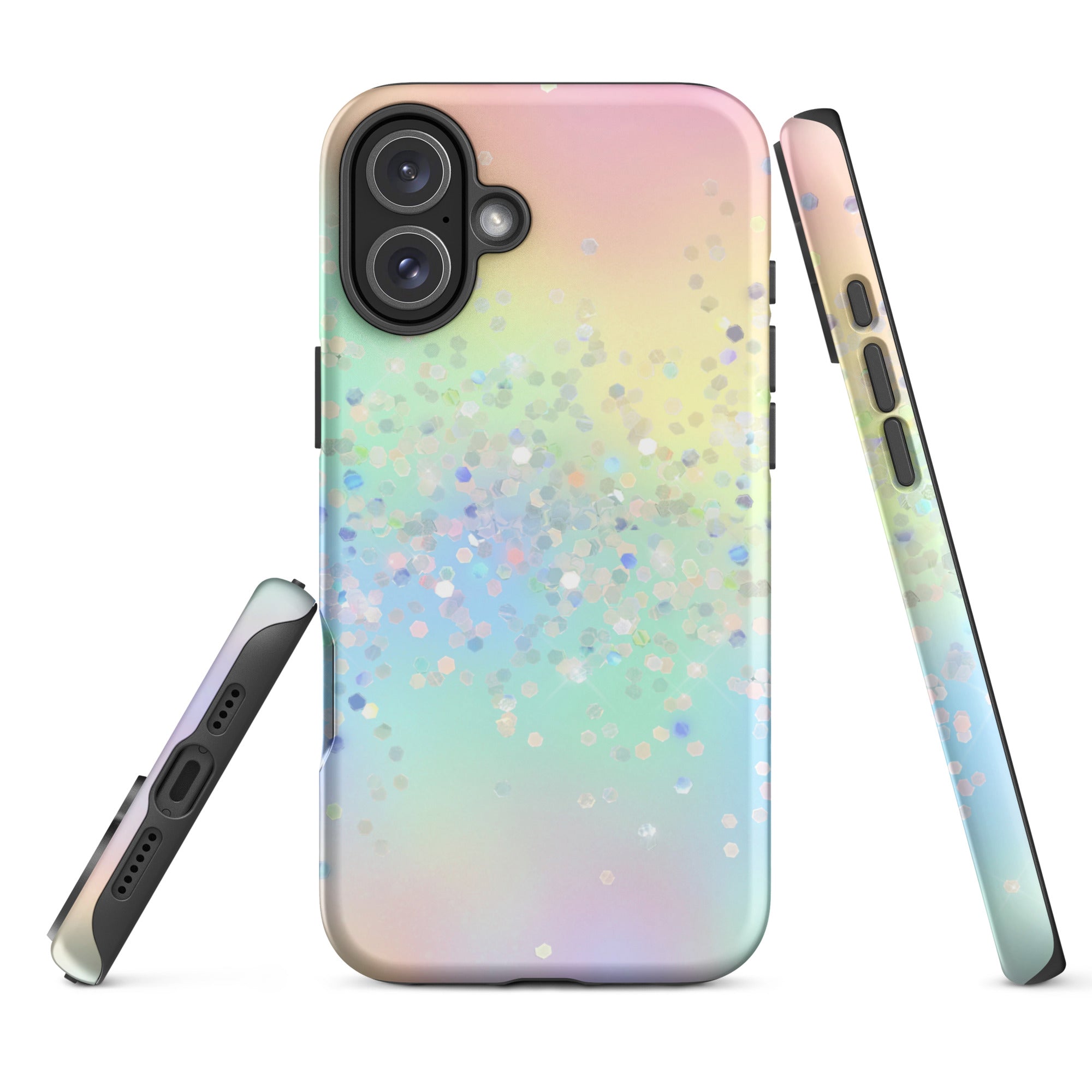 Tough Case for iPhone® Rainbow Glitter Pattern II